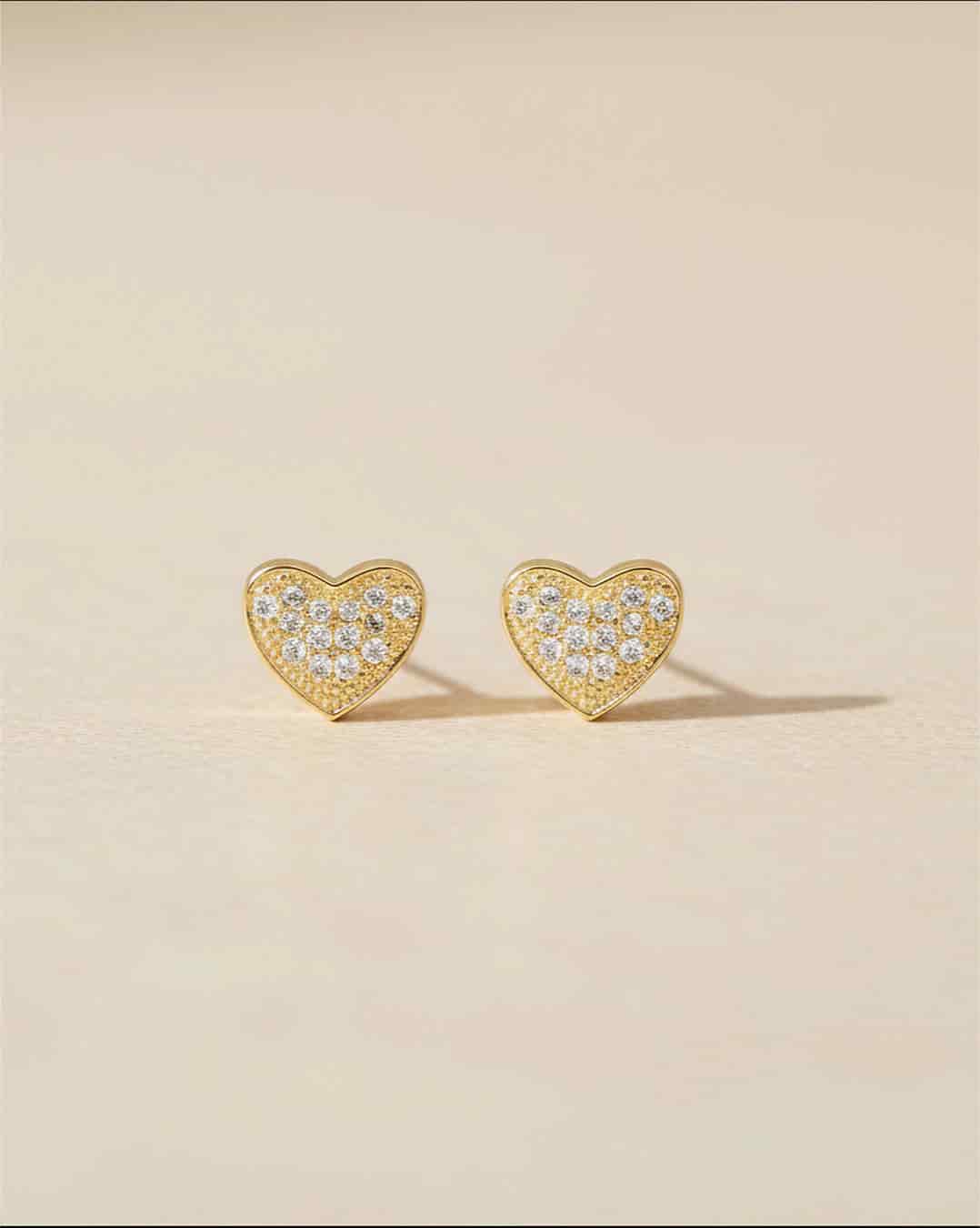 Aretes Corazón Mini Cristales - miniatura 3