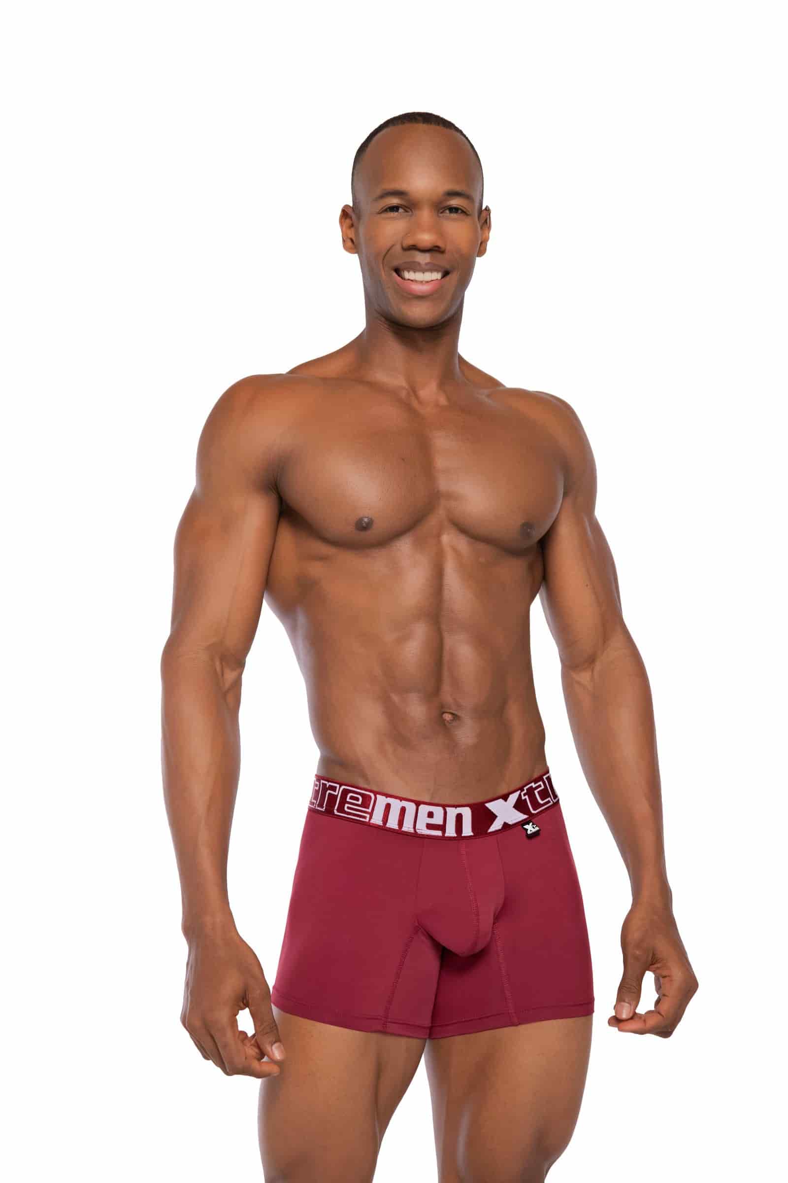 BOXER CLASICO CORTO NYLON VINO - miniatura 1