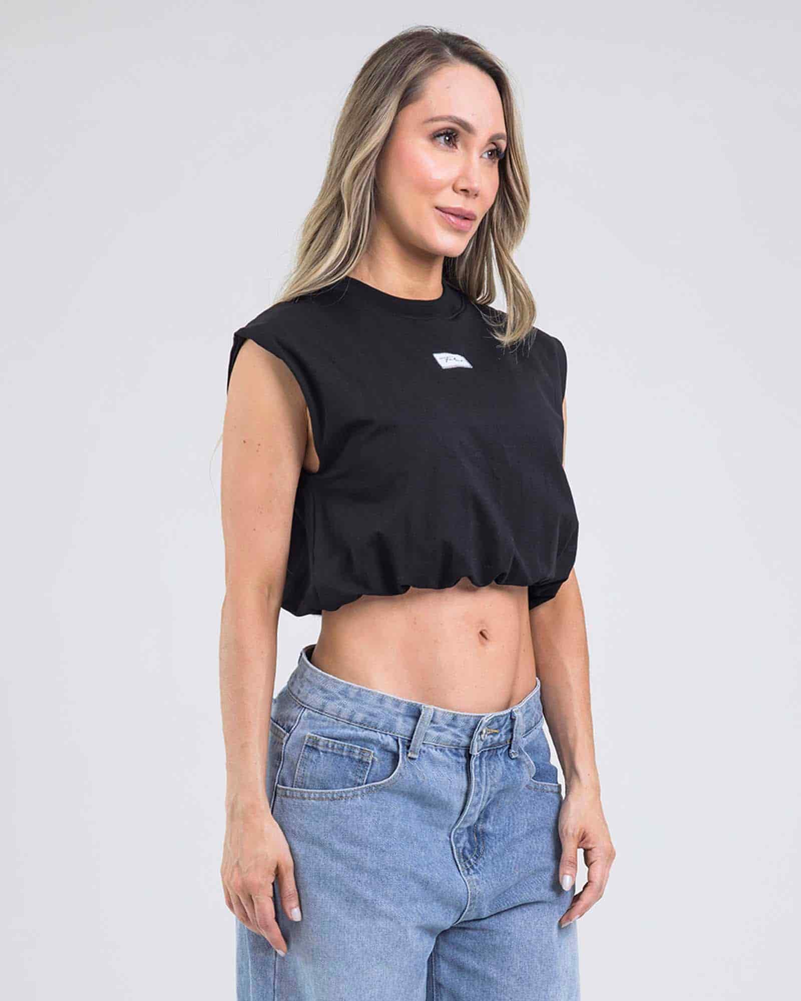 Blusa sisa urban core negro outdoor FIBER - miniatura 1