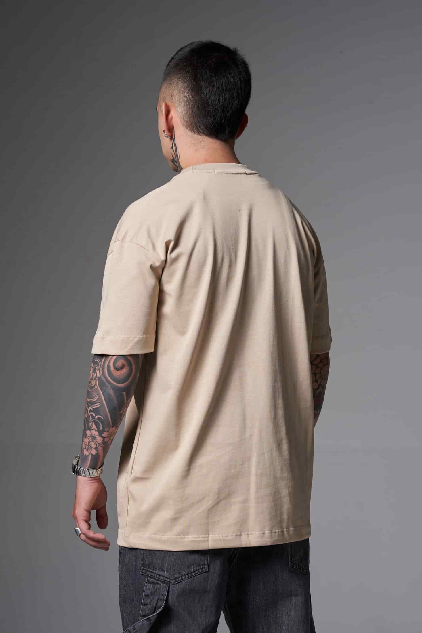 Camiseta 100% Algodón Peruano Camel Oversize 250 Gramos - miniatura 9
