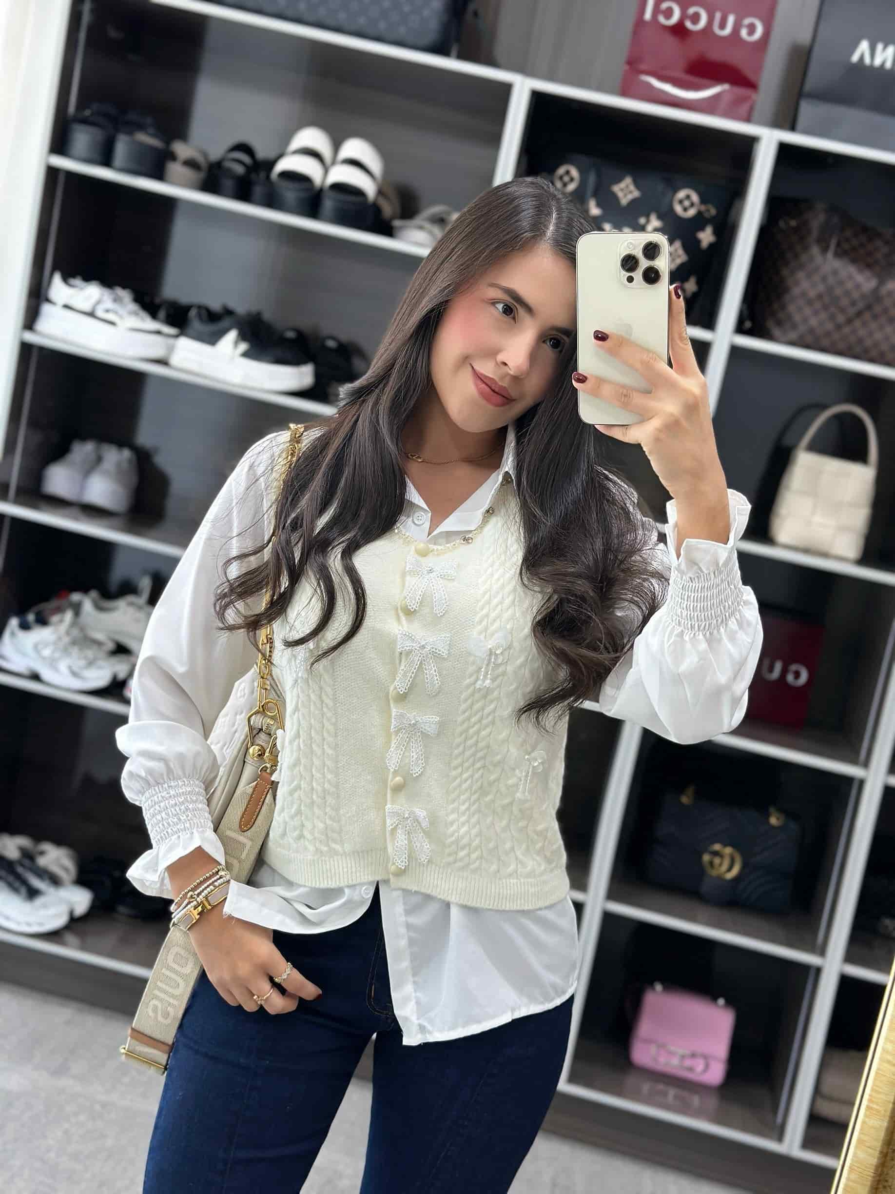 BLUSA ELENA MARFIL x BLANCO - miniatura 2