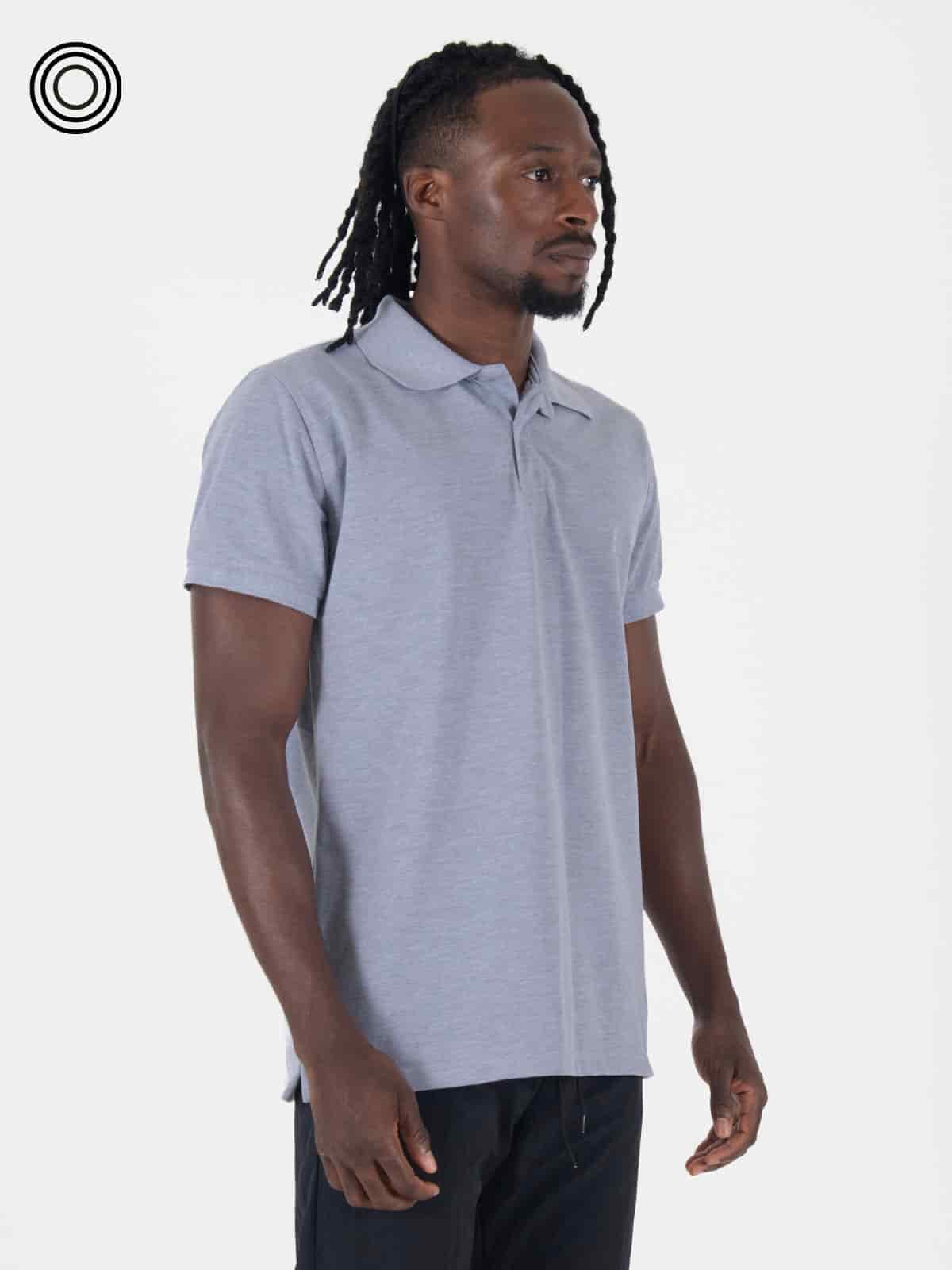 Polo camiseta hombre gris claro - miniatura 2