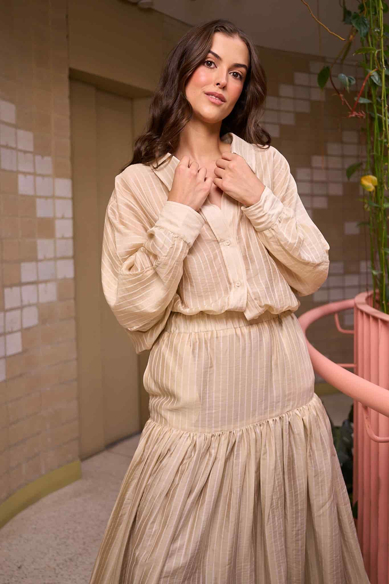 CAMISA GLORIA IVORY - miniatura 1