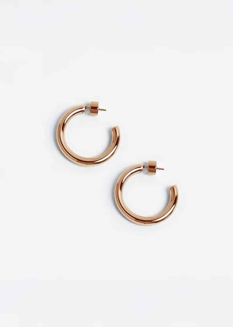 Small Chunky Hoops Plateado - miniatura 2