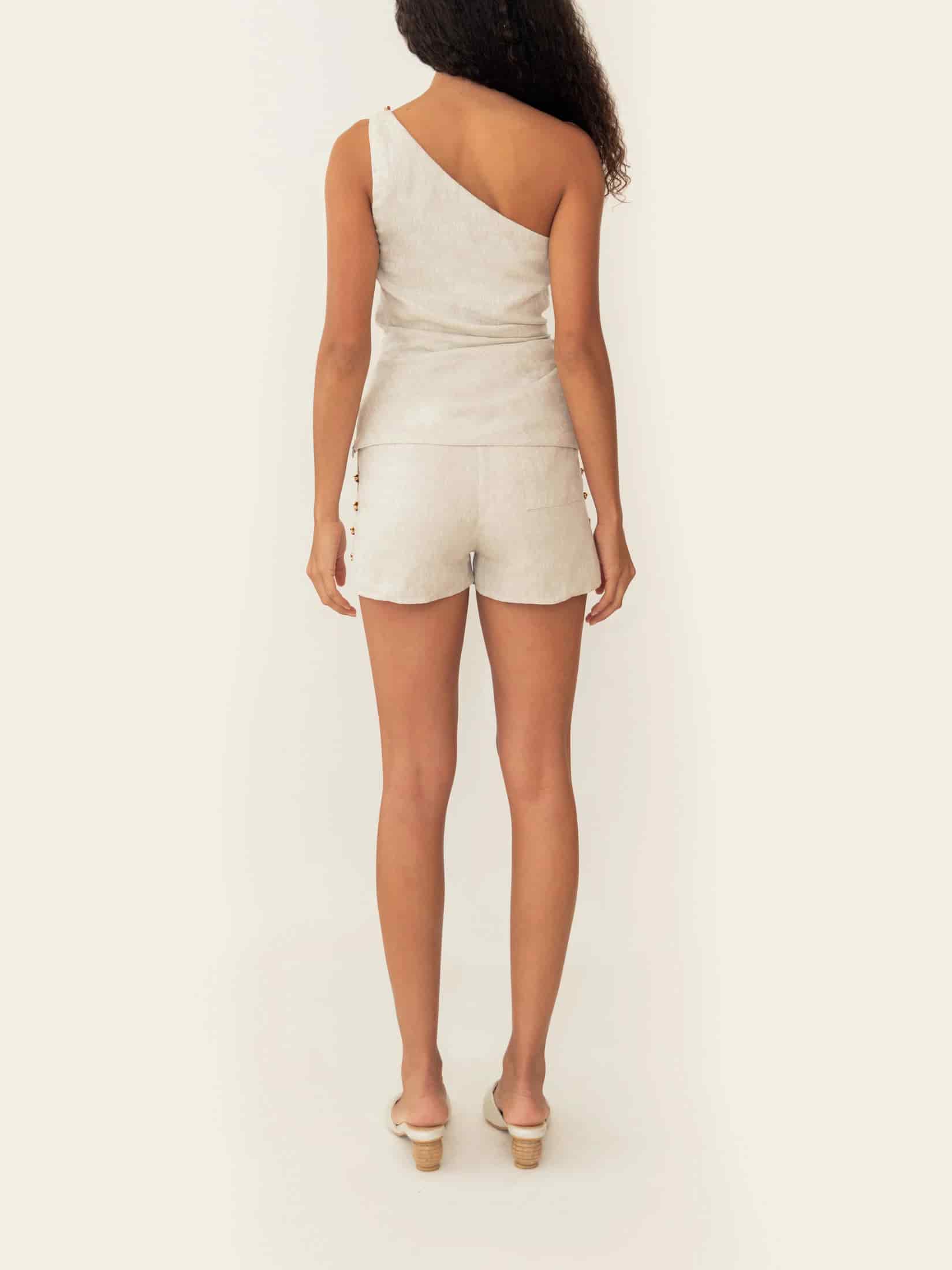 EDA SHORT BEIGE MELANGE - miniatura 5