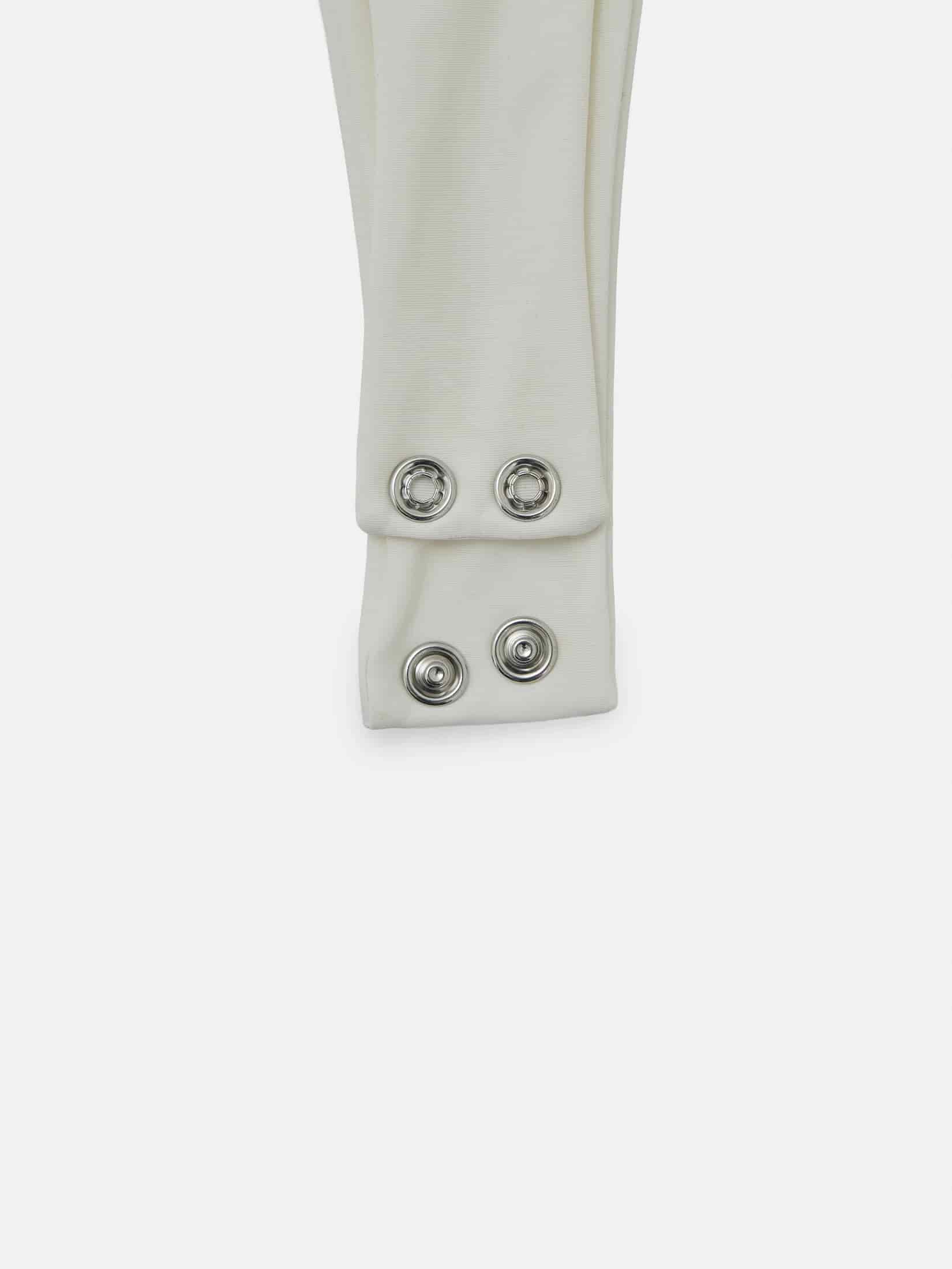 DOUBLE LAYER BODYSUIT - CREAMY & JASPE GRAY - miniatura 4