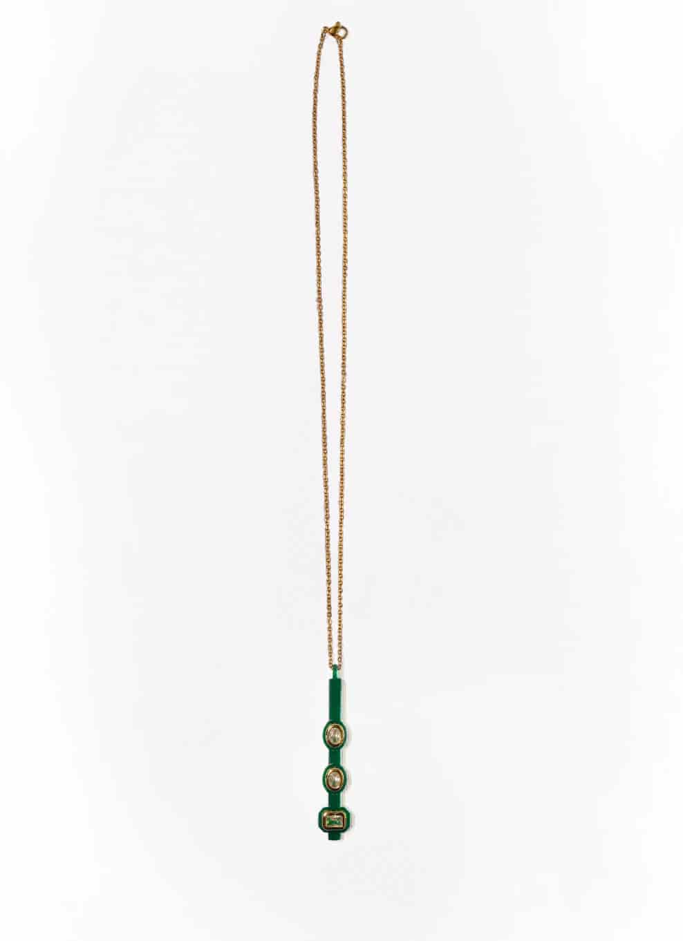 JVxTH - GREEN BAR NECKLACE - miniatura 2