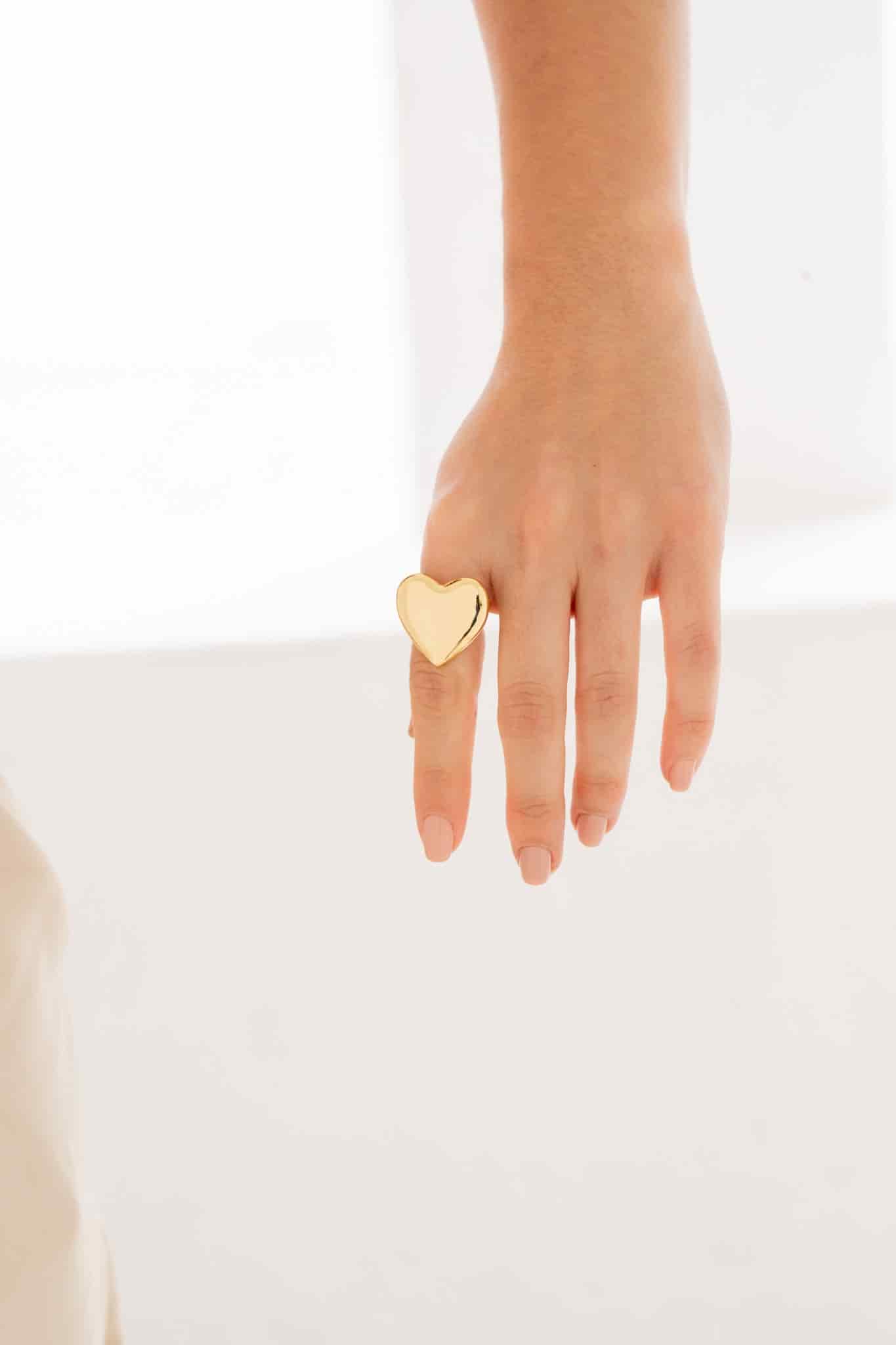 Anillo Corazón Liso Graduable - miniatura 2