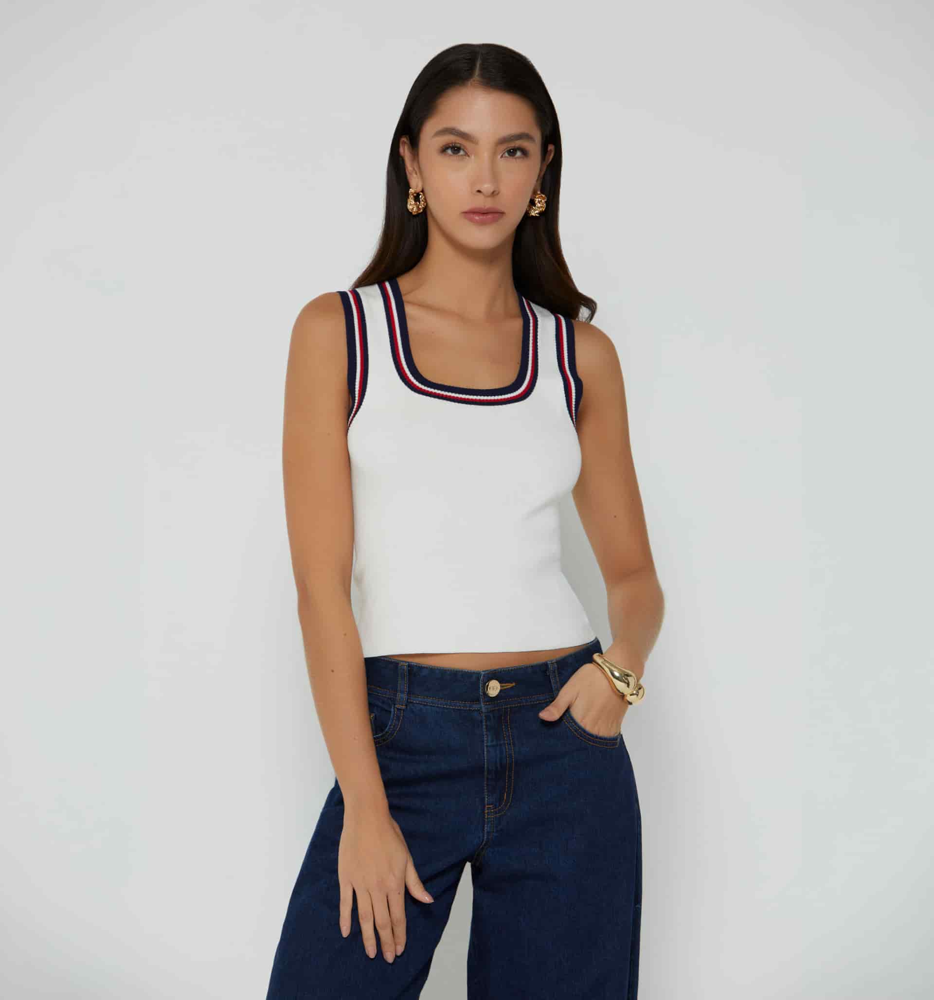 Blusa manga sisa tejida - miniatura 3