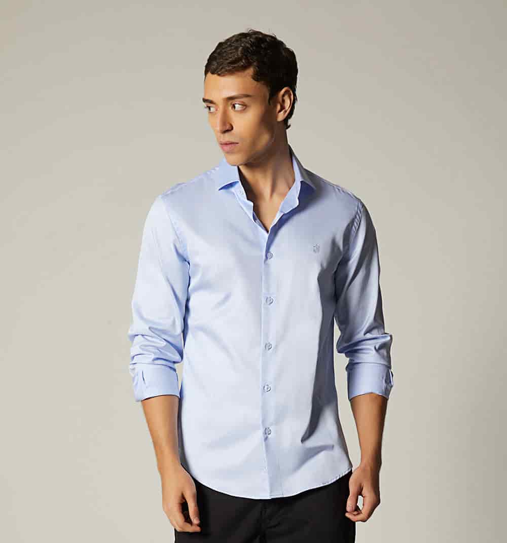 Camisa para hombre manga larga regular fit - miniatura 2