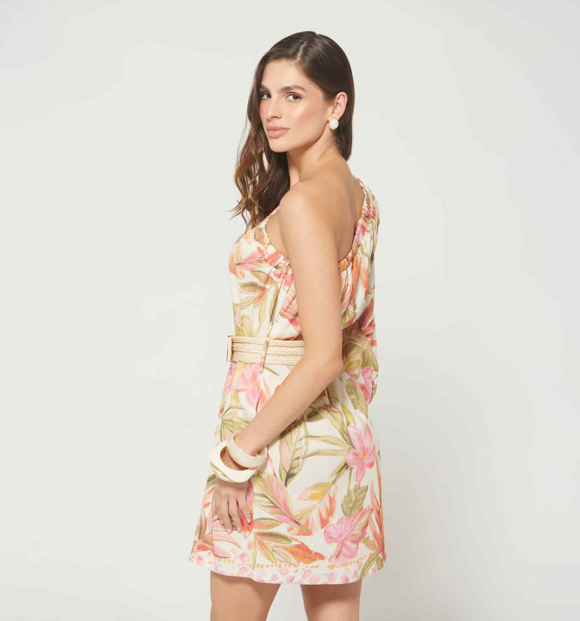Vestido un solo hombro con correa - miniatura 4