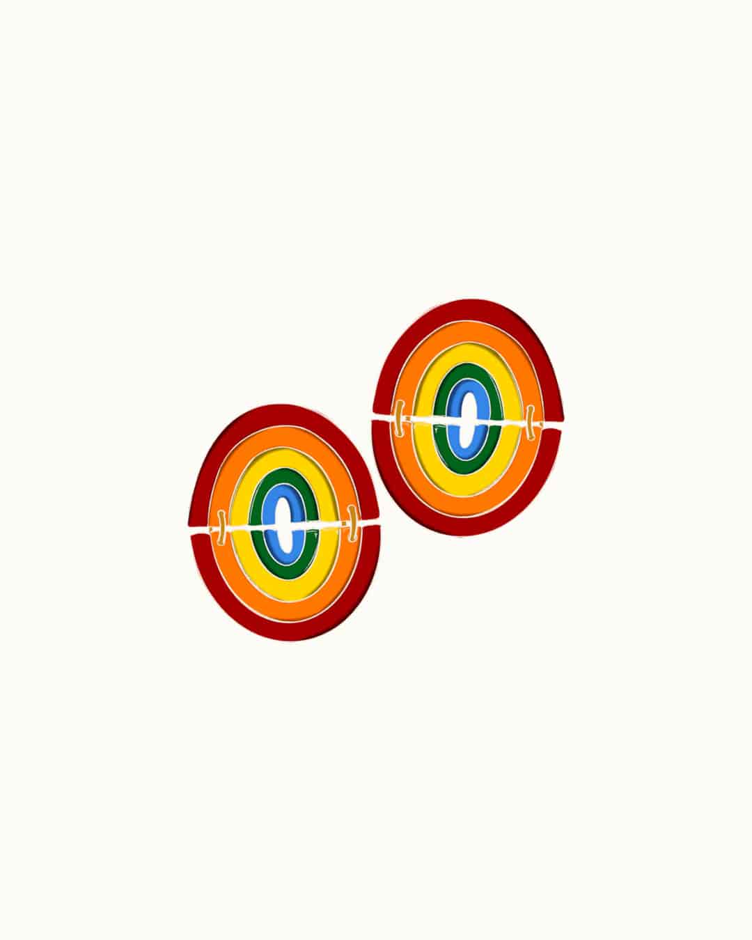 Rainbow Arc Earrings - miniatura 1