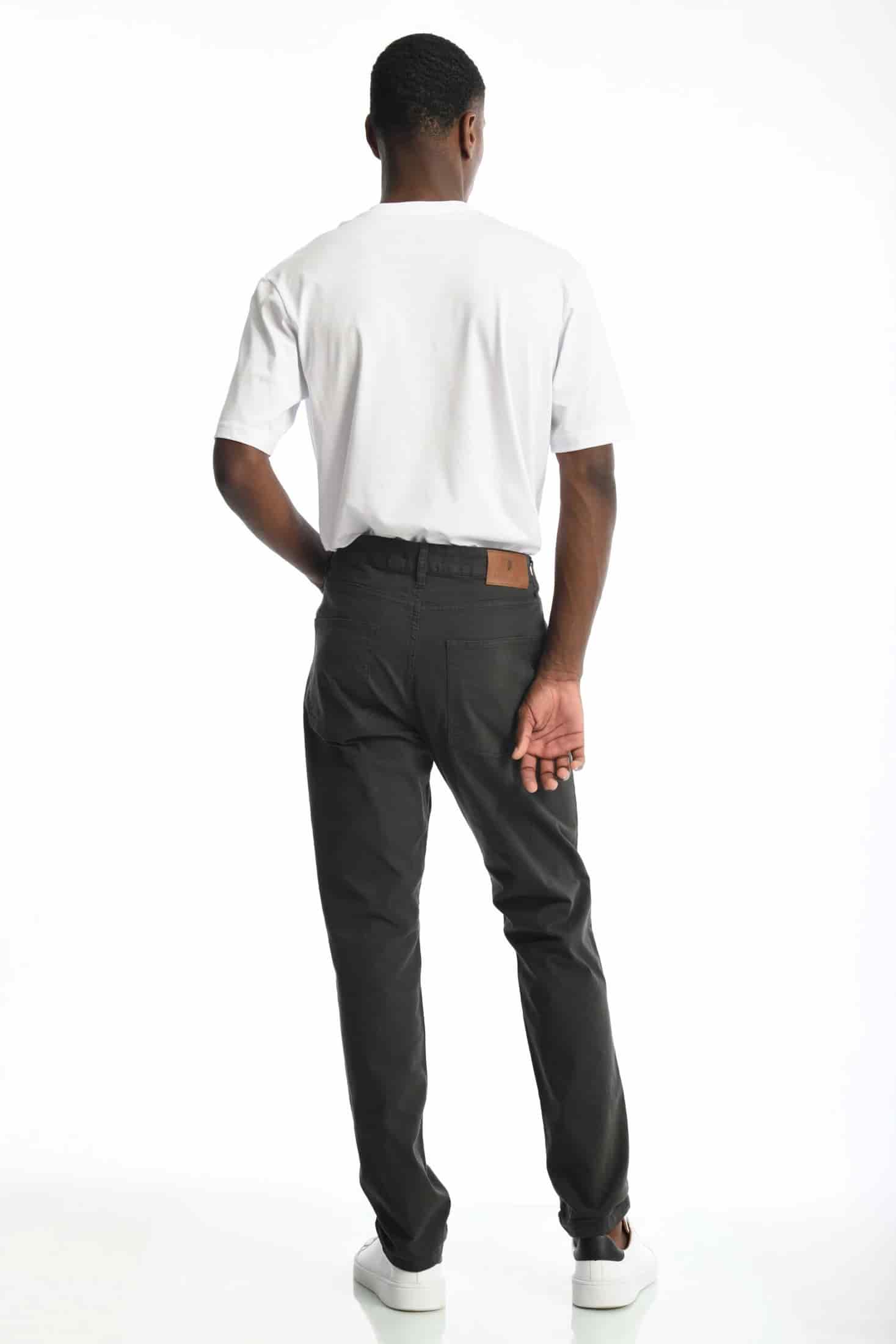 Pantalón Classic Dril 5 Bolsillos Gris Oscuro - miniatura 3