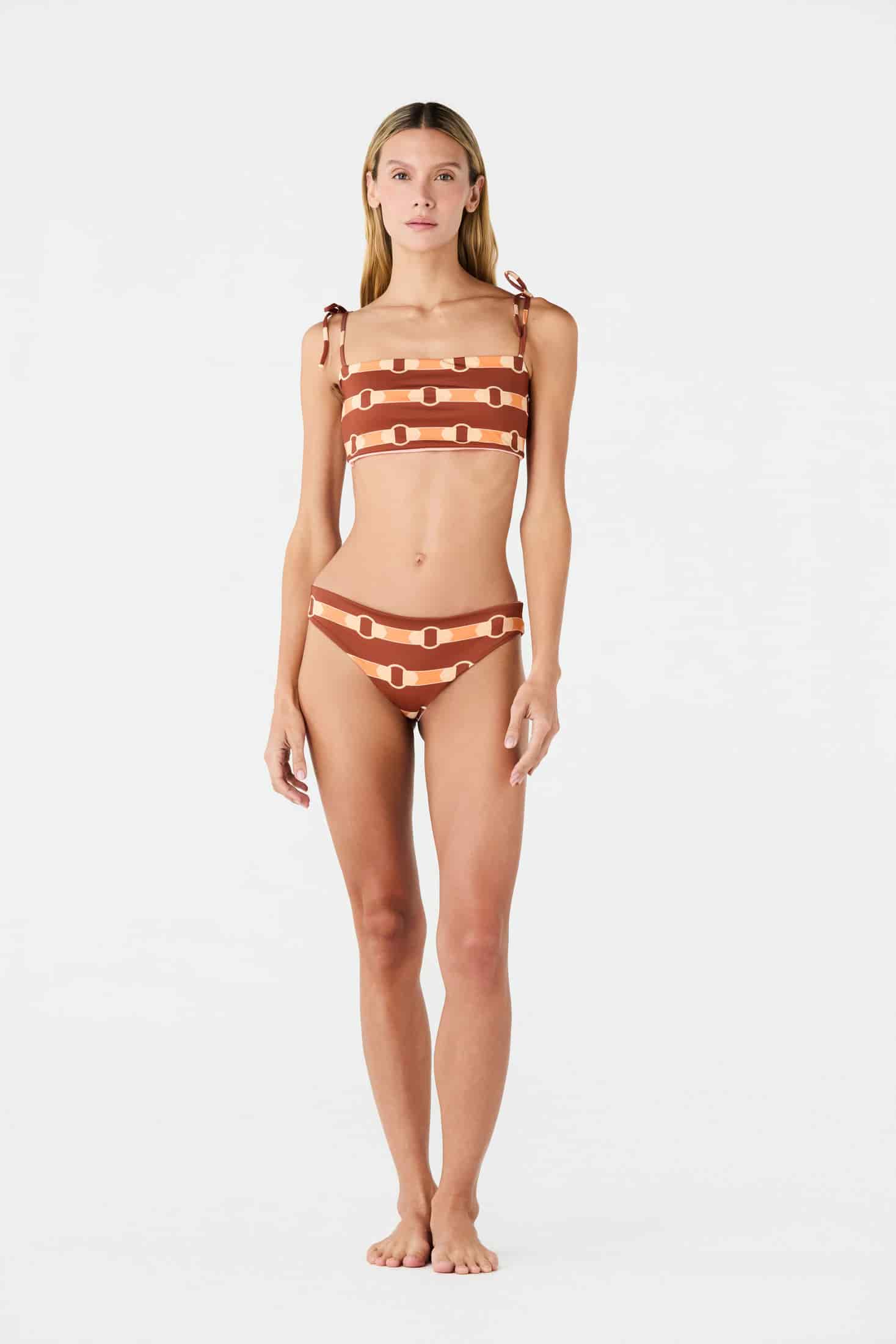 Sunset Waves Bottom / Orange Horse Reins - Peach - miniatura 2