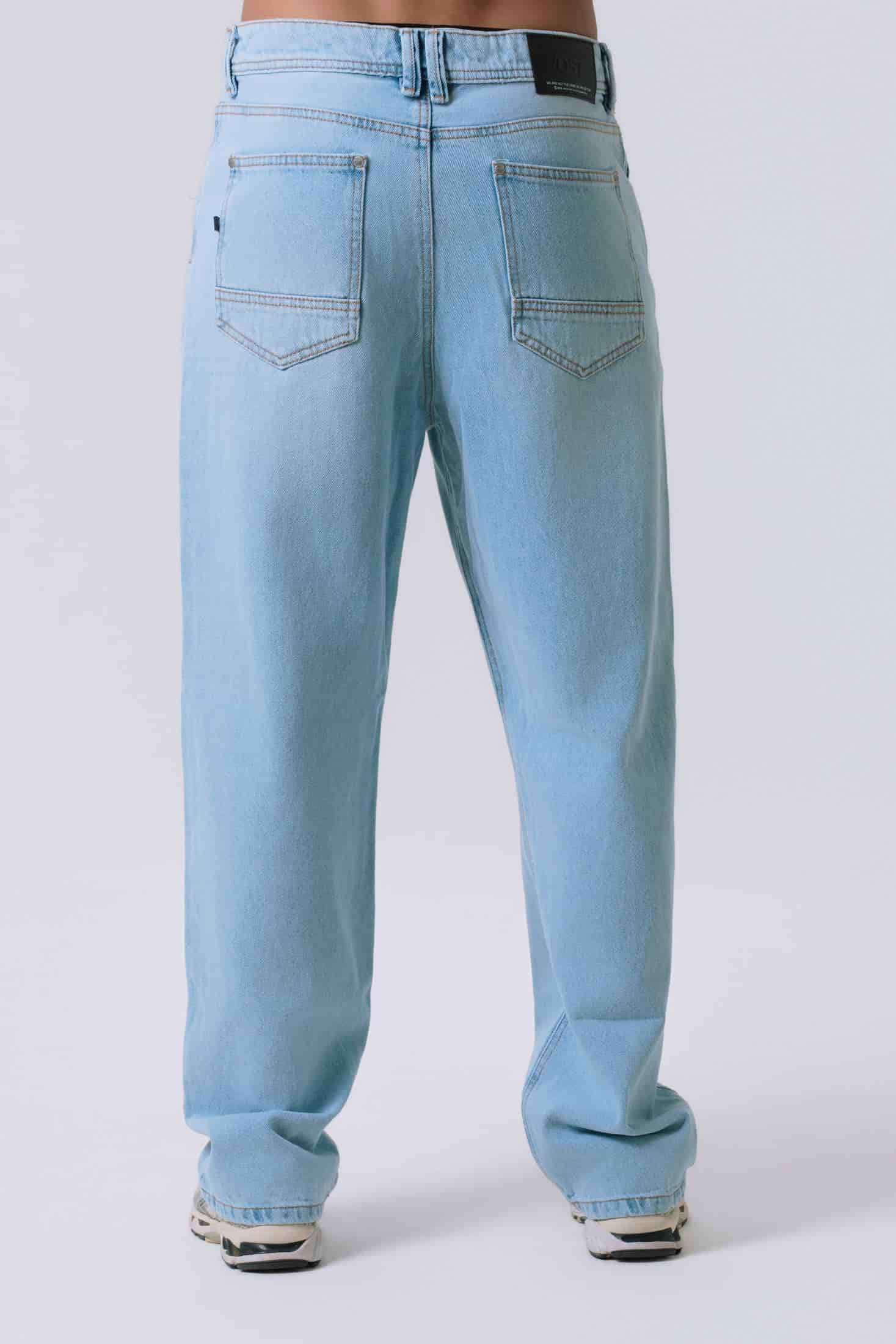 JEAN 5 BOLSILLOS COLOR AZUL HIELO - miniatura 4