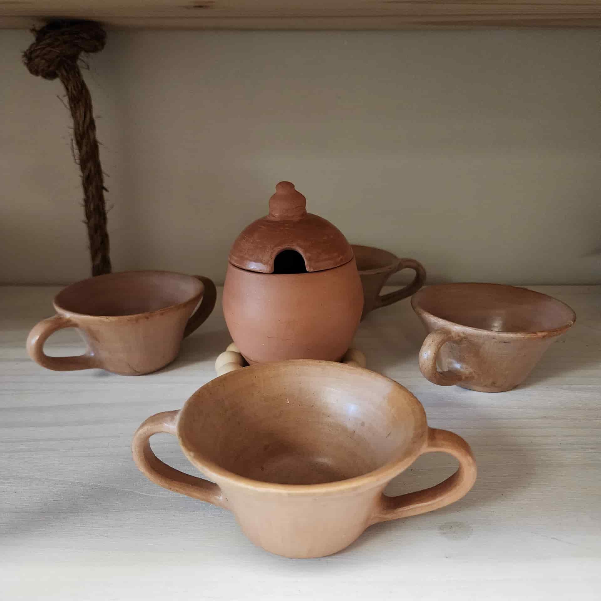 Artisanal Clay Cup & Jar Set - miniatura 2