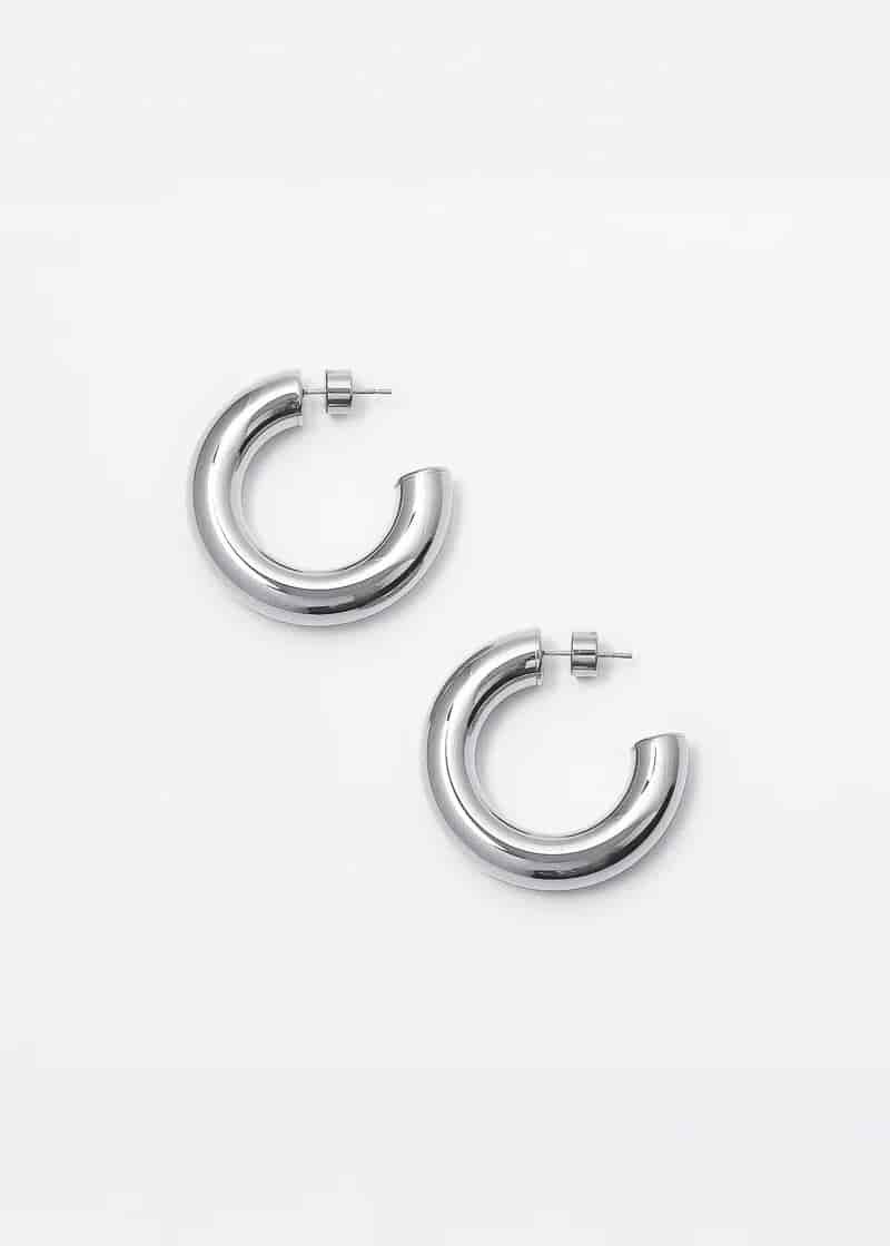 Menik Hoops Plateado - miniatura 1