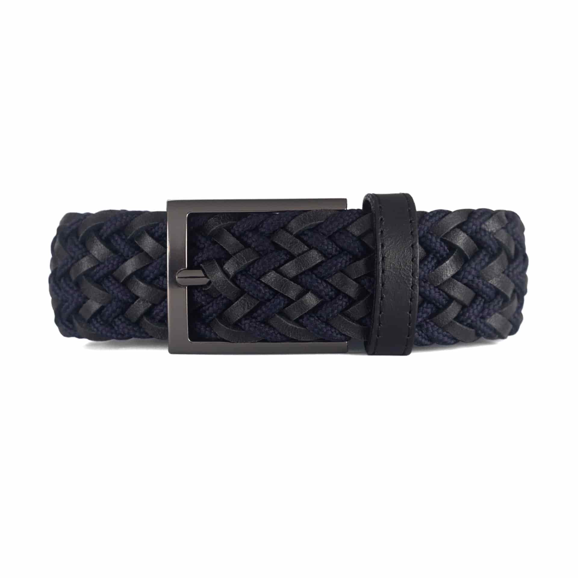 CINTURÓN LEATHER FUSION Azul/negro - miniatura 5