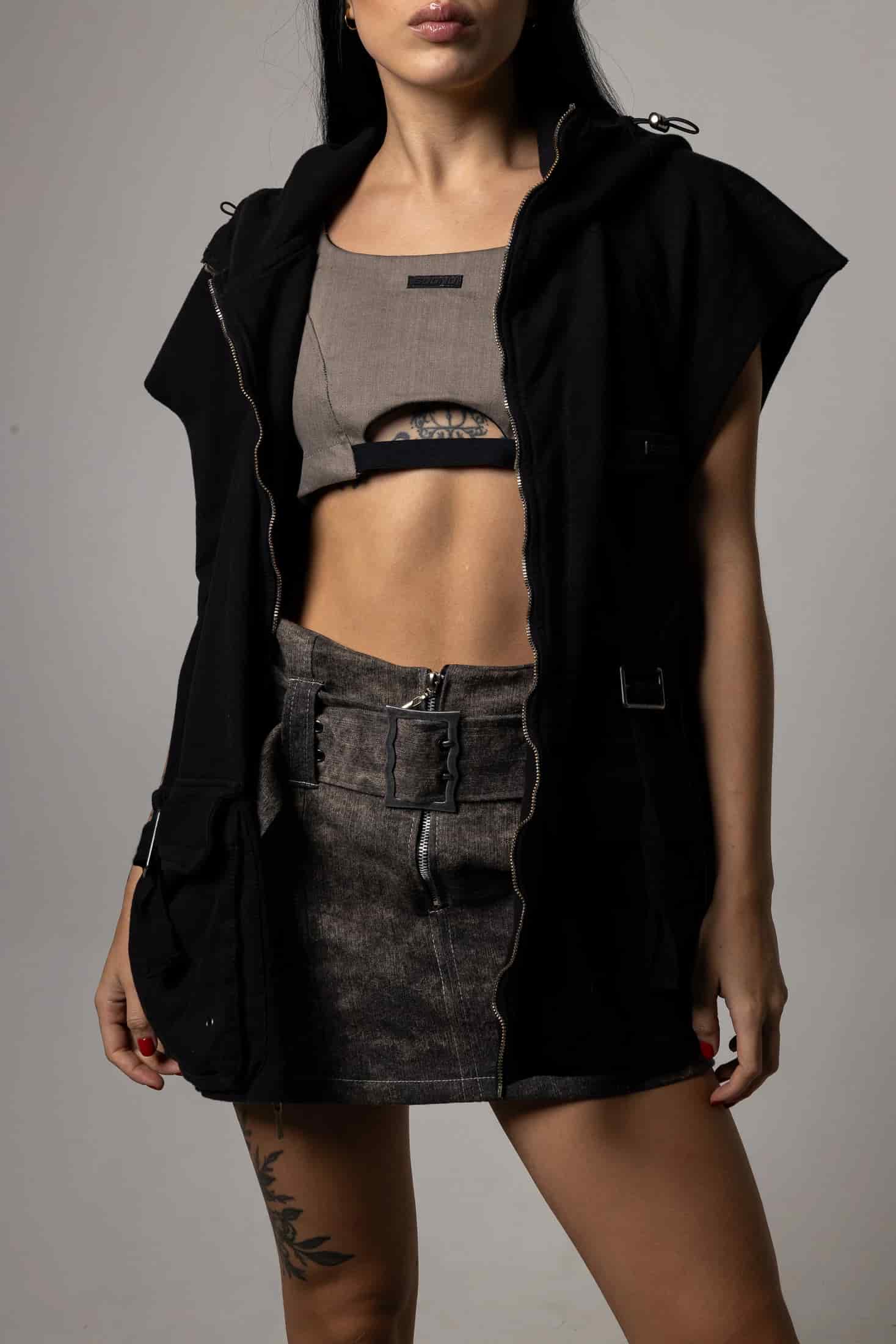 Chaleco Unisex Oversize-Negro - miniatura 6