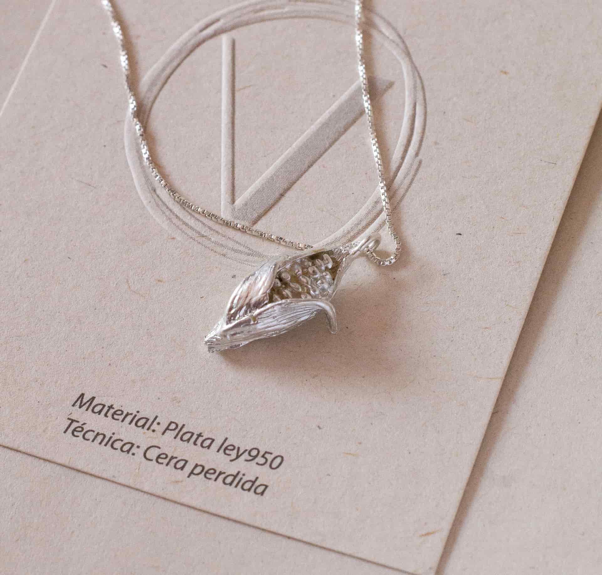 Collar Mini mazorca (Plata ley950) - miniatura 2