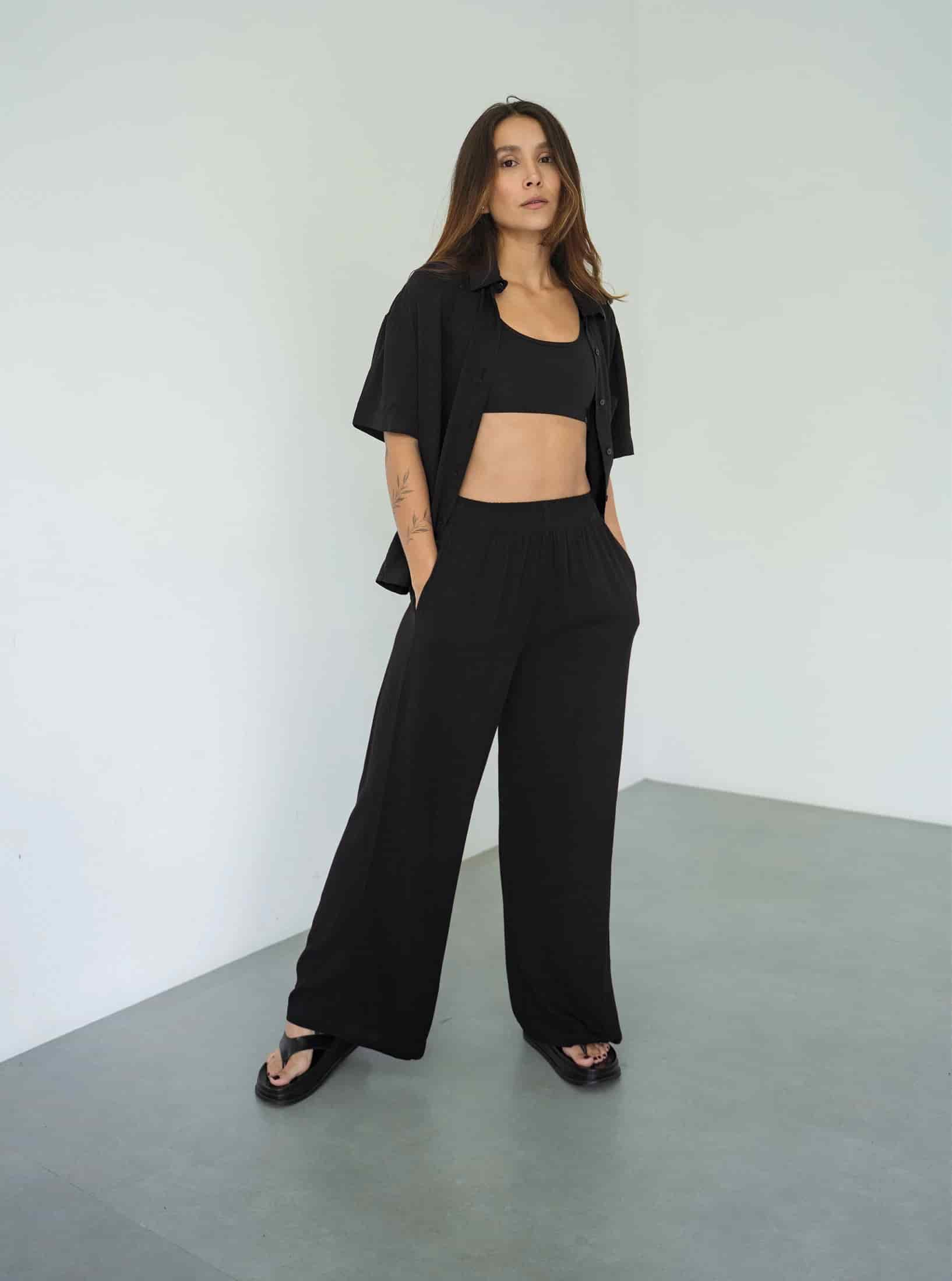 Set Breezy Black Palazzo - miniatura 3