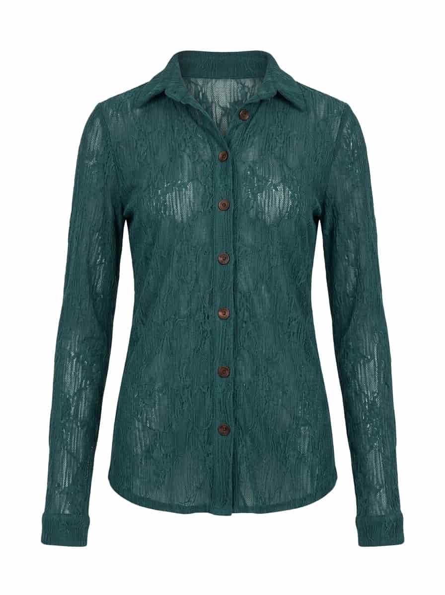 MALLIK SHIRT TEAL - miniatura 1