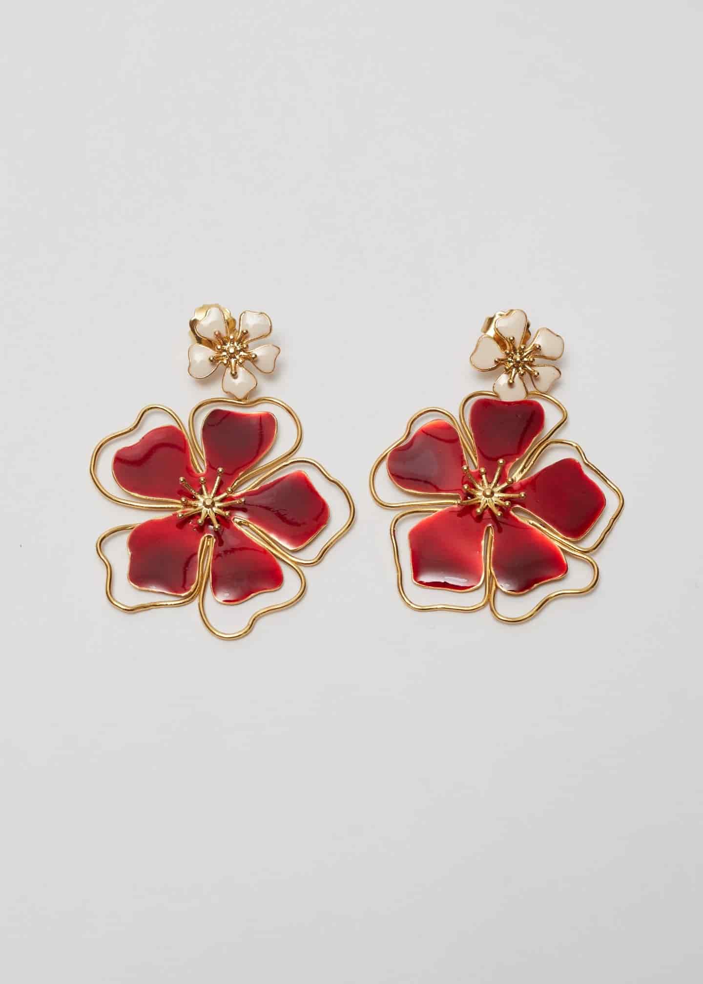 Aretes Andreae Rojo vino - miniatura 1
