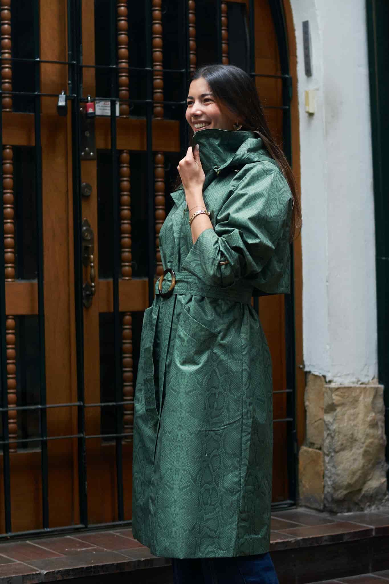 GABARDINA PITÓN REPELENTE AL AGUA VERDE - miniatura 1