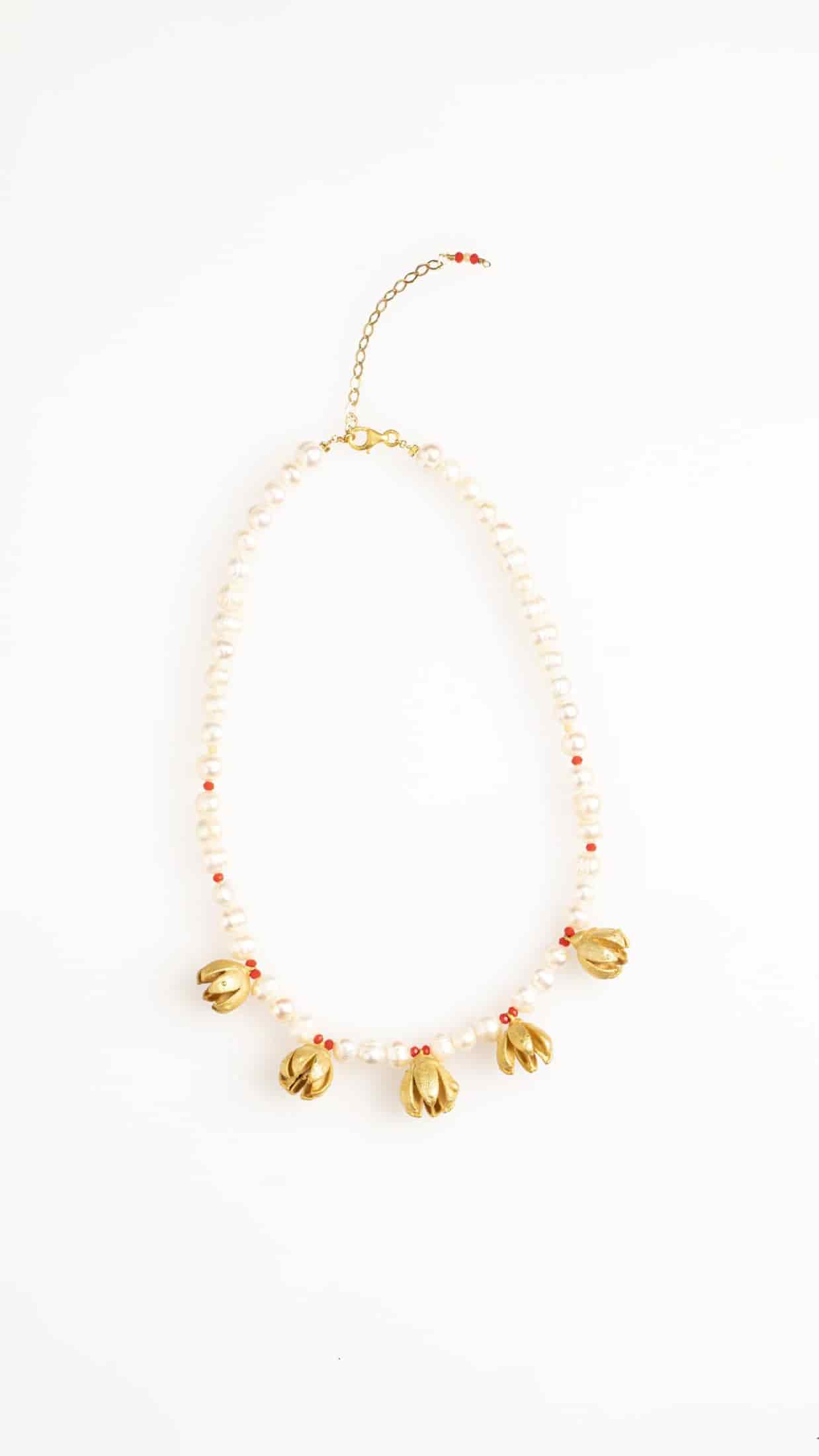 JUNIPER TREE SEEDS PEARL AND CHEZ STONES NECKLACE SHORT - miniatura 4