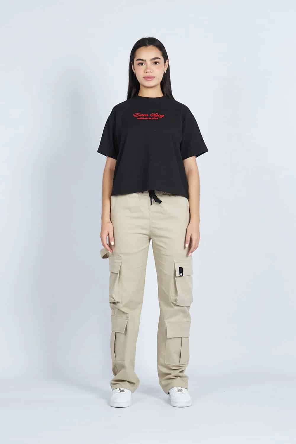 Pantalón jogger cargo bota recta 8 bolsillos  CAQUI | Drop 03 | - miniatura 3