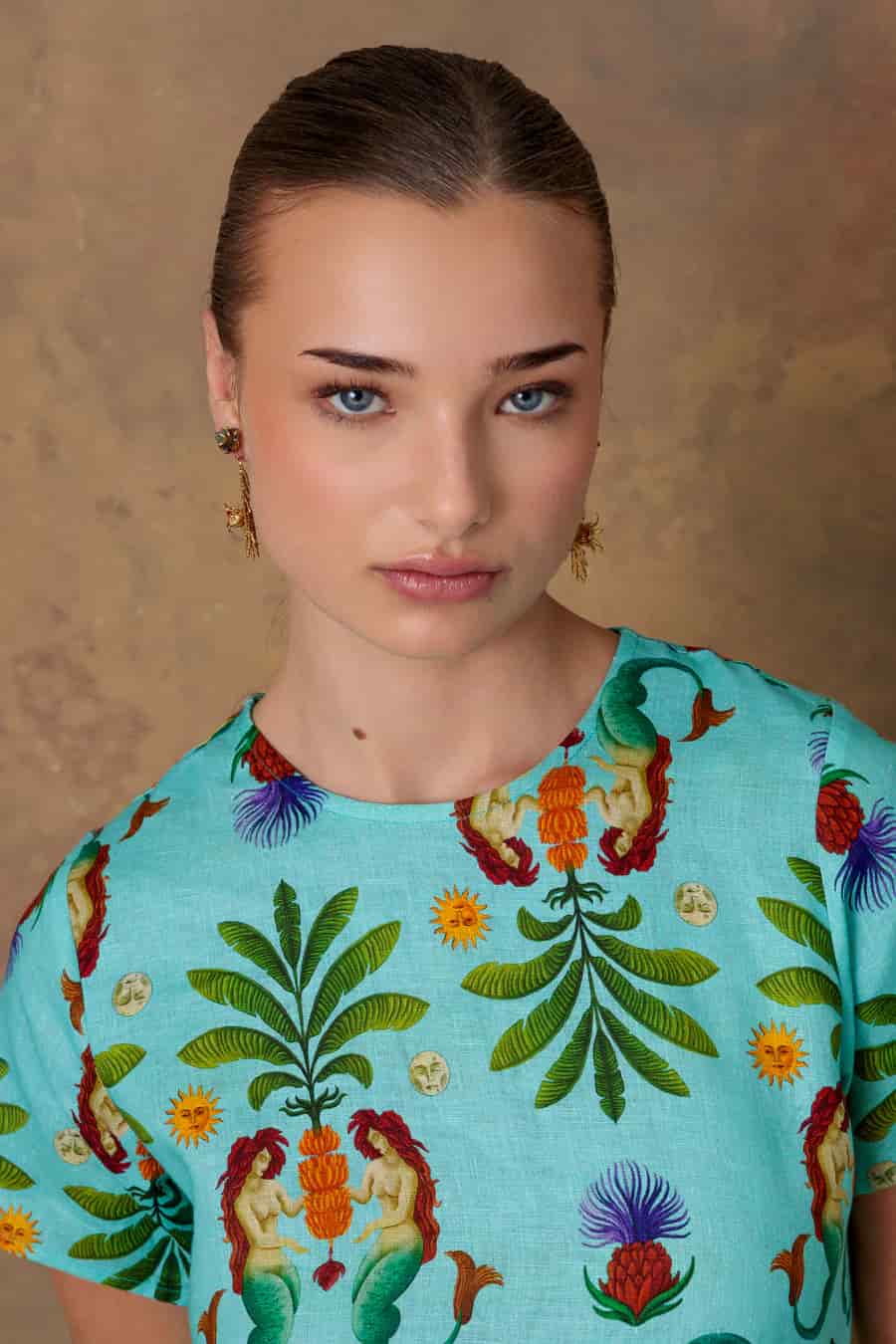 Wome's dress linen marea green - miniatura 11