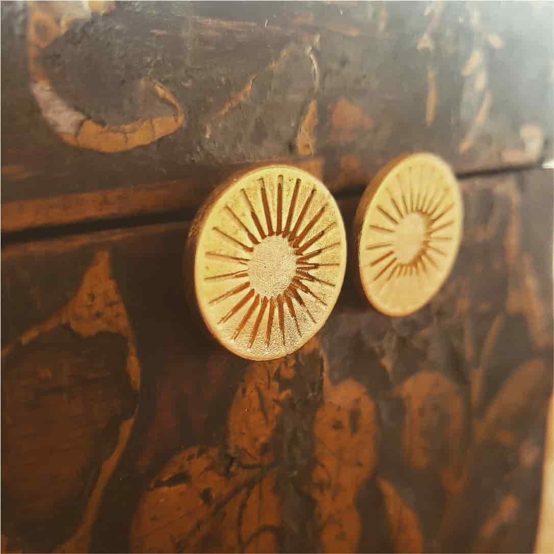 Aretes de sol precolombino - miniatura 4