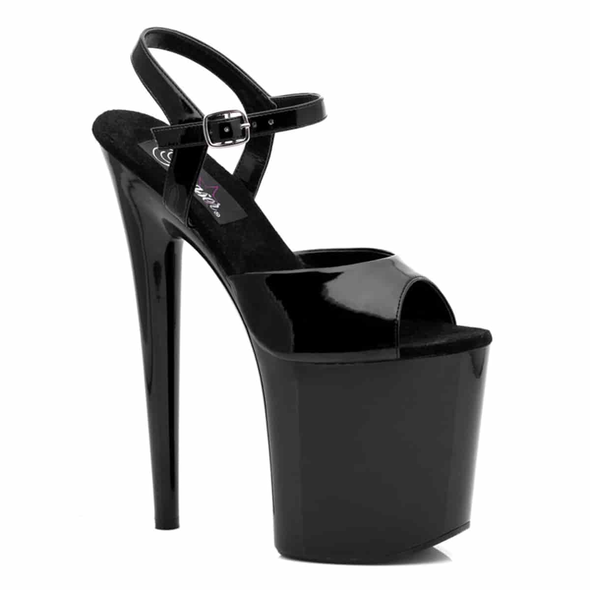 Tacones Flamingo Negros – Plataforma Pleaser –  FLAM809 - miniatura 1
