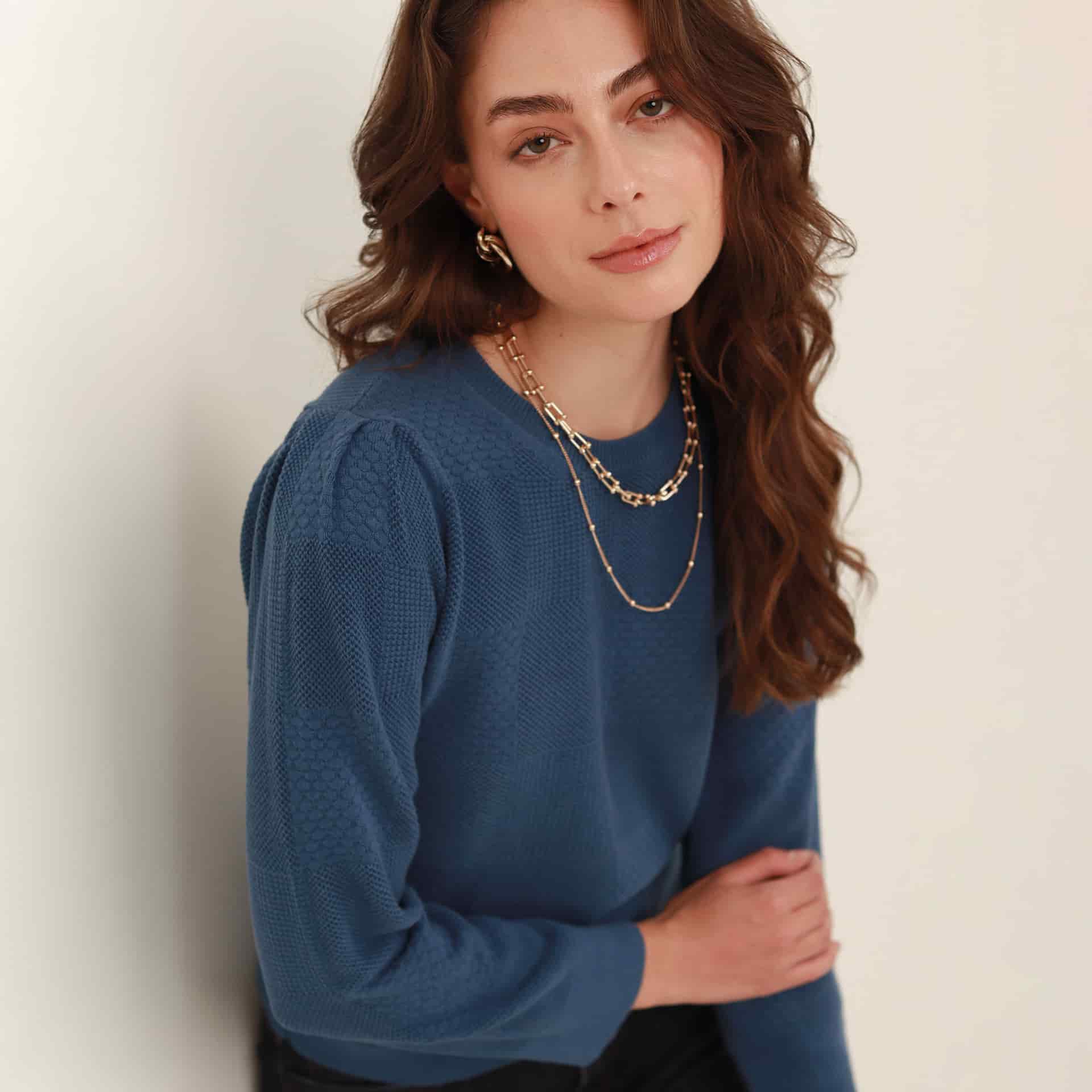 Sweater cuello redondo manga larga en jacquard - miniatura 11