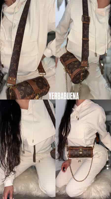 CONJUNTO LOUIS VUITTON MONOGRAM CIERRE NUDE - miniatura 2
