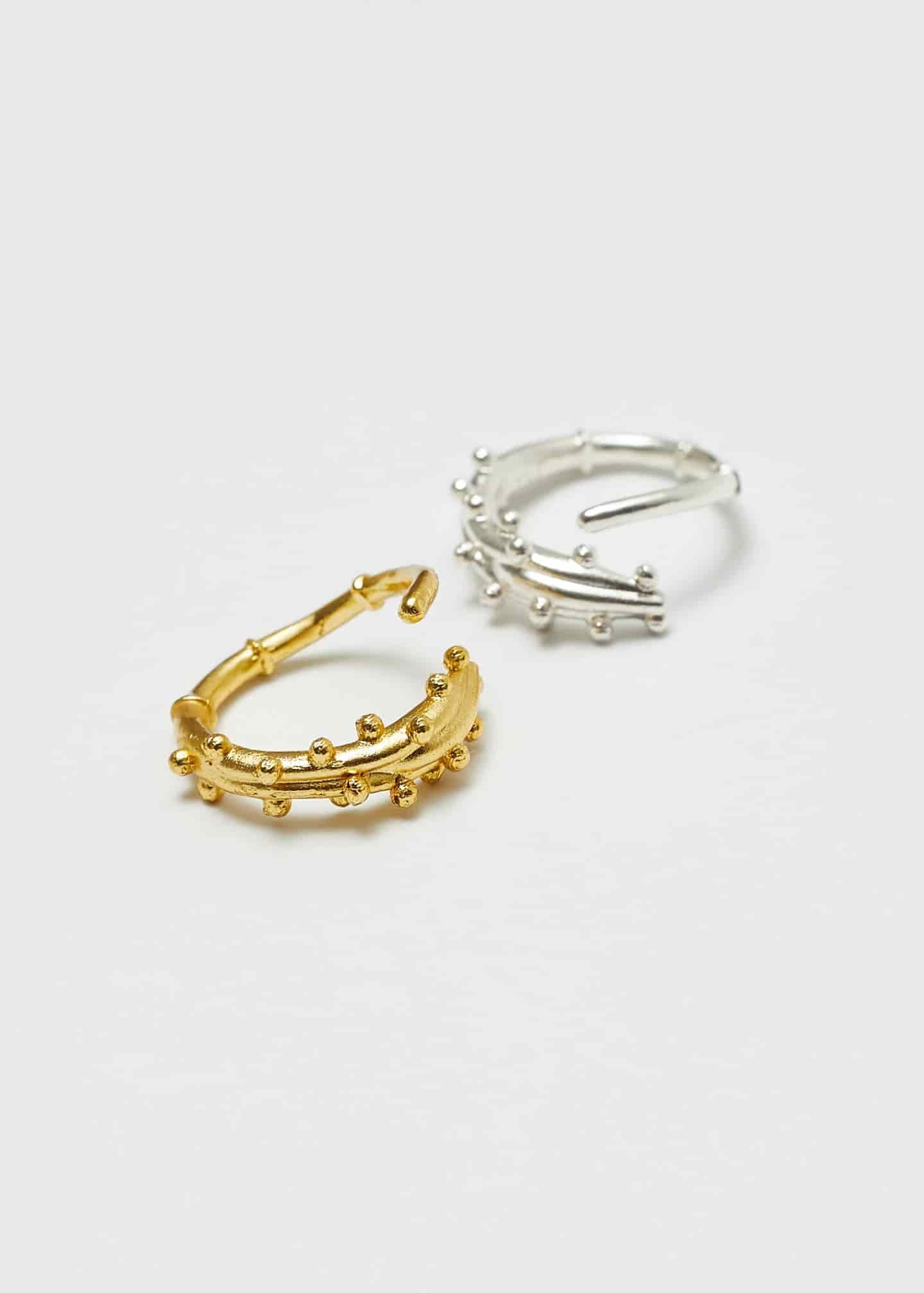 Set de anillos Estambre dorado y plata - miniatura 1