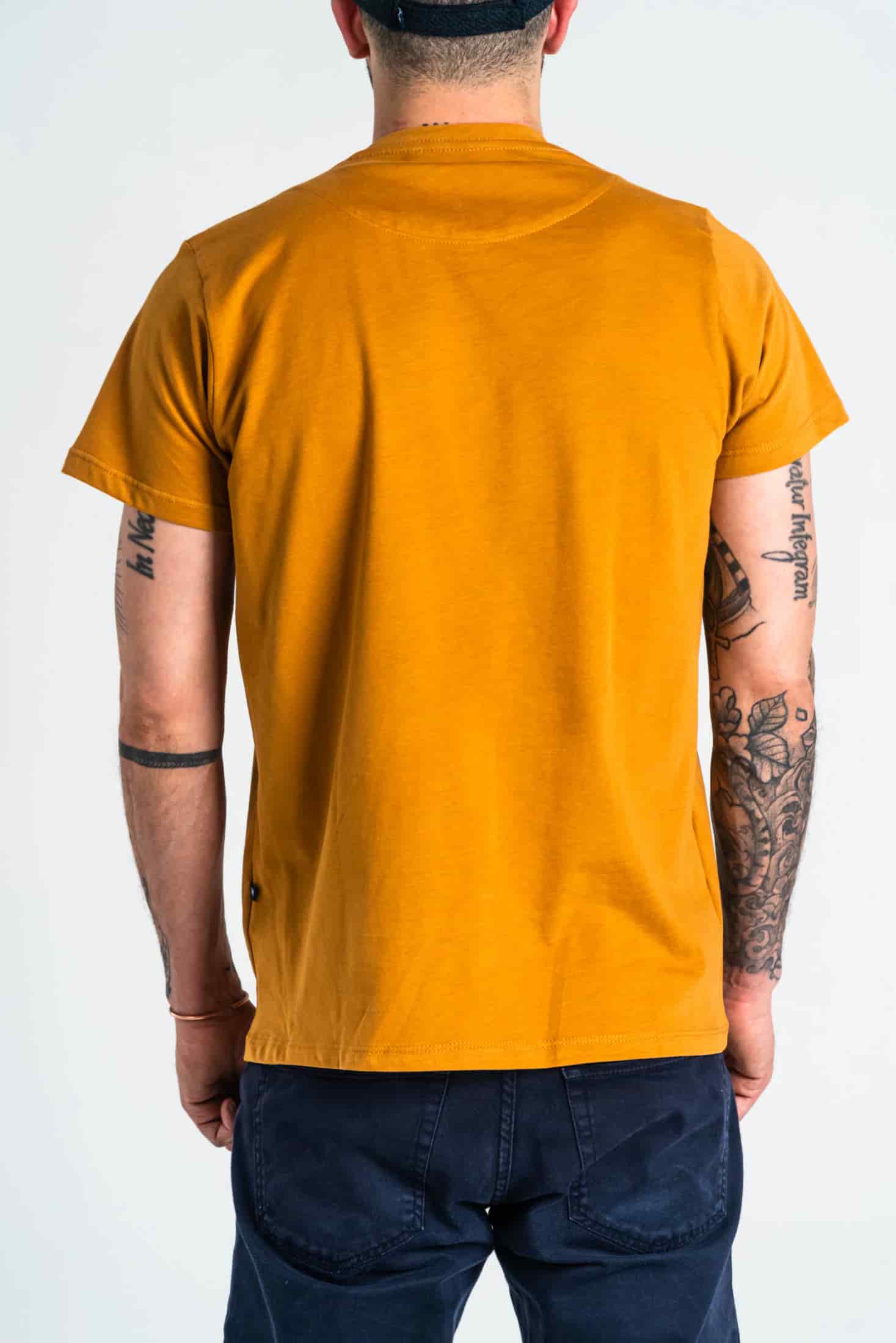Camiseta Básica Algodón Mostaza - miniatura 7