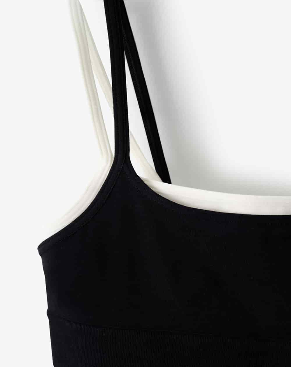 Top + biker deportivo seamless negro mujer - miniatura 3