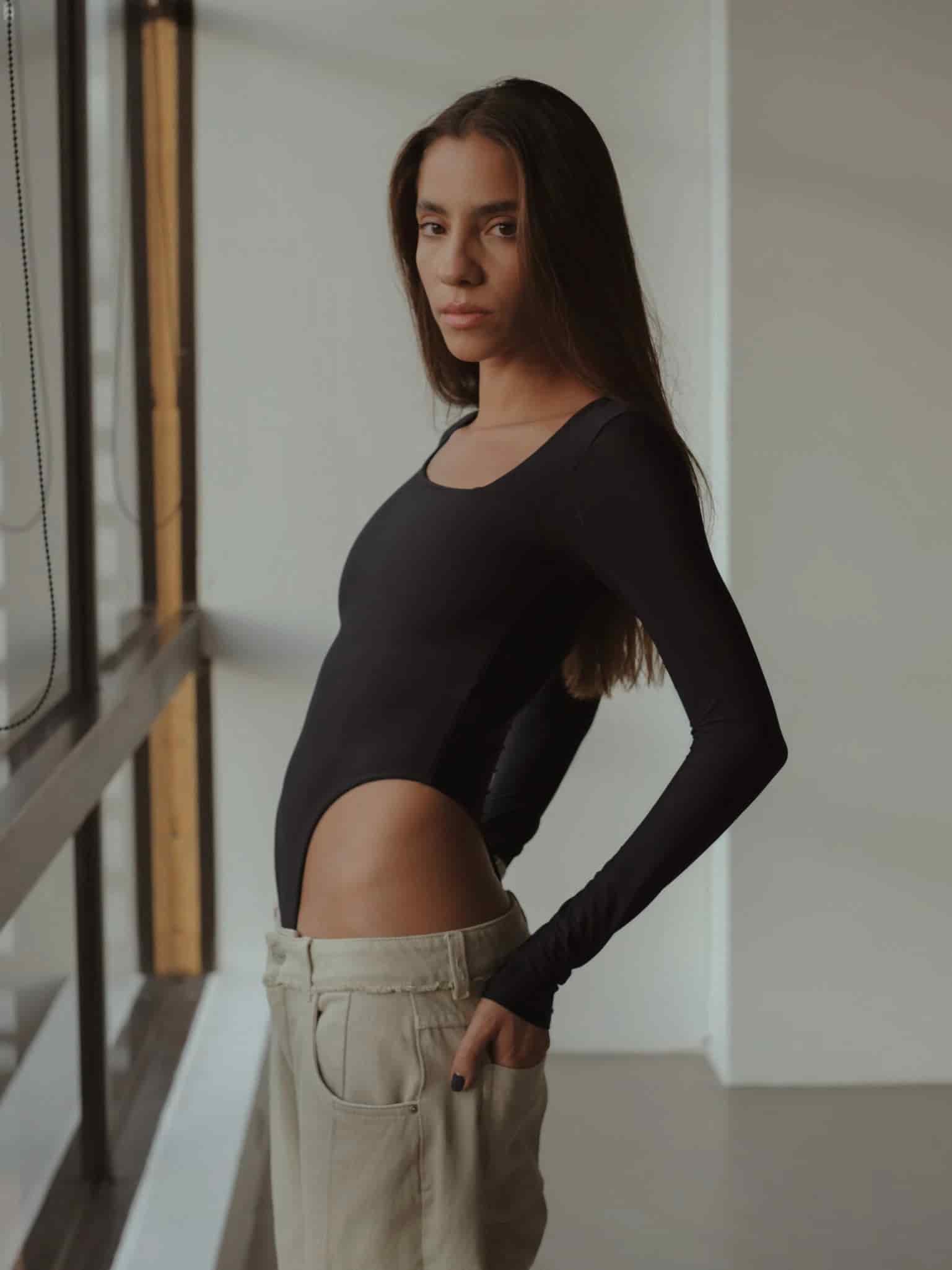 OPEN CURVE BODYSUIT - BLACK - miniatura 4
