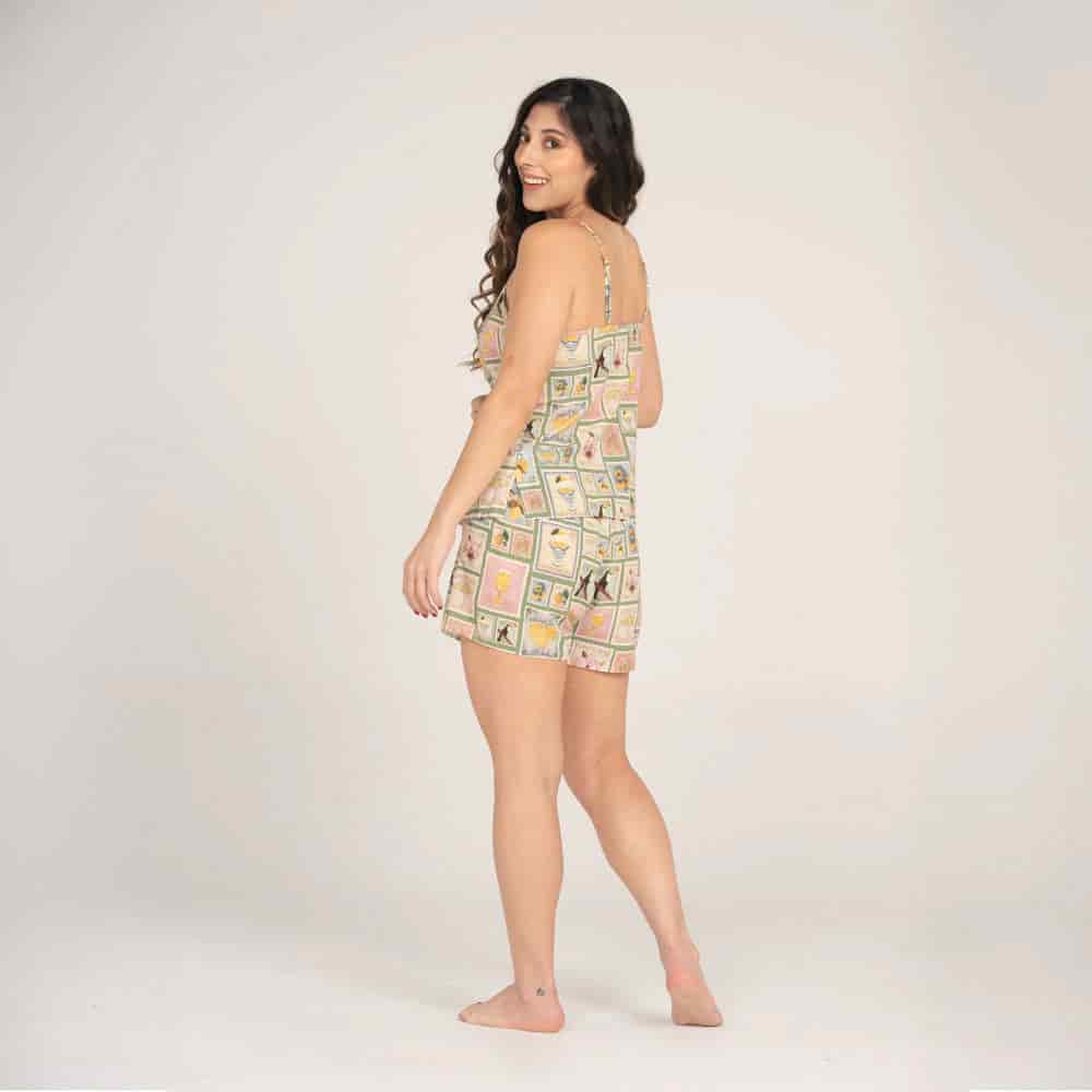 Conjunto de Pijama Short Estampilla. - miniatura 2