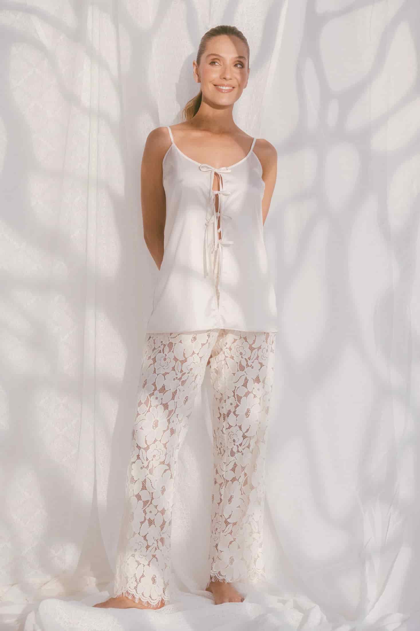PIJAMA PANTALON ELLIPSE AURA CRUDO - miniatura 3