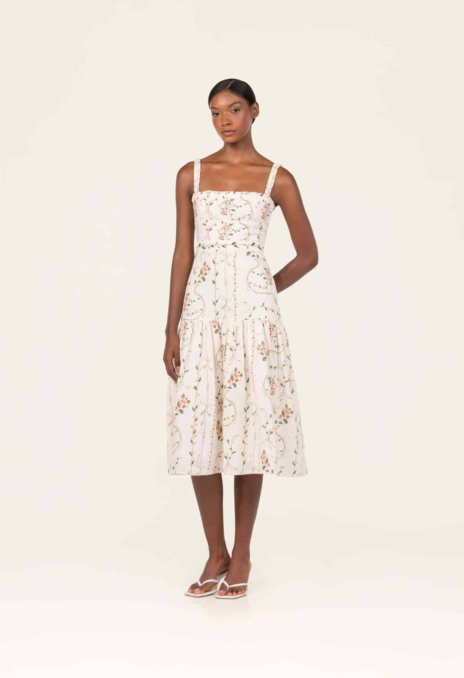 Nispero  Navegante Midi Dress - miniatura 5