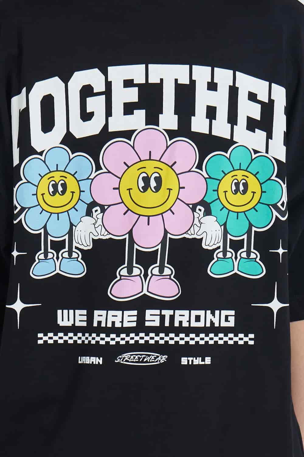 Camiseta oversize estampado Together Negro | DROP 03 | - miniatura 2