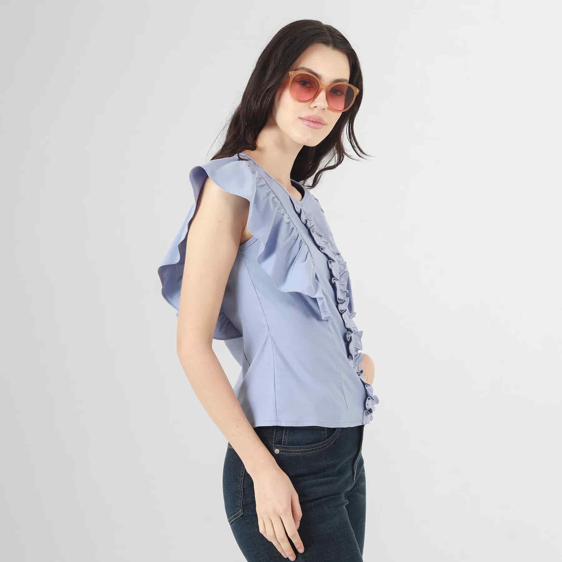 Blusa Cuello Redondo Manga Sisa - miniatura 19