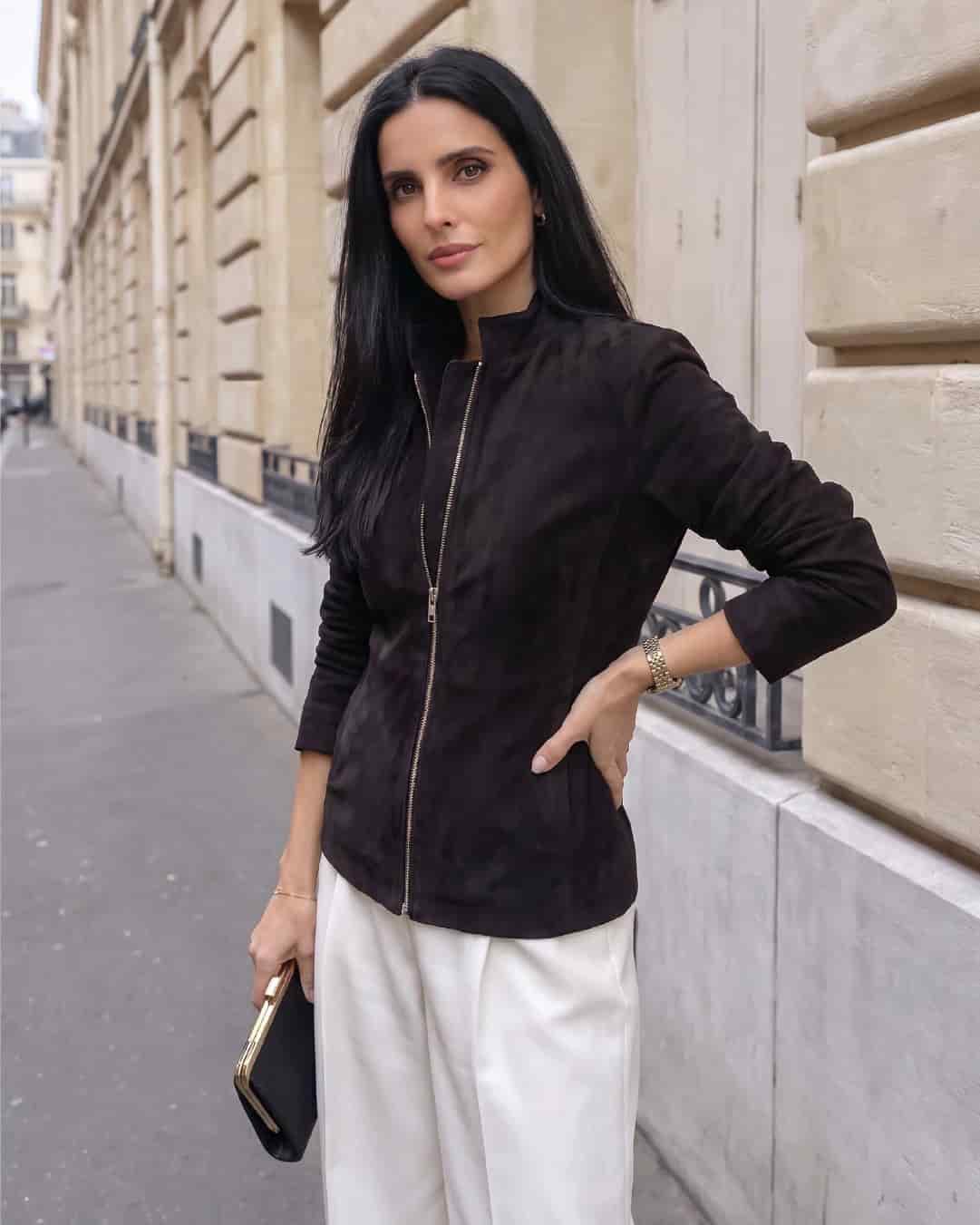 Chaqueta Cambridge Gamuza Negra Mujer - miniatura 3