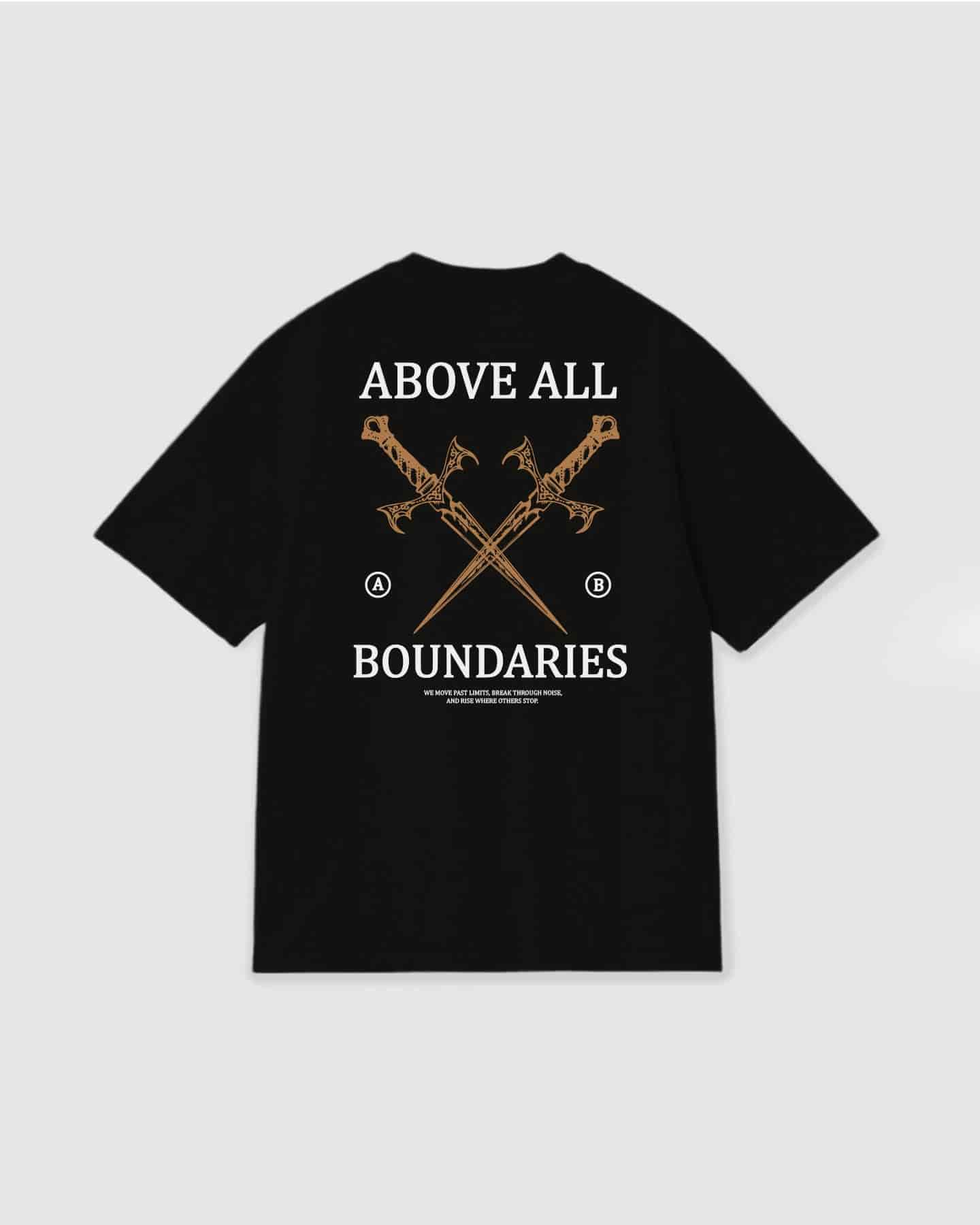 Oversized T Shirt Boundaries Black - miniatura 1