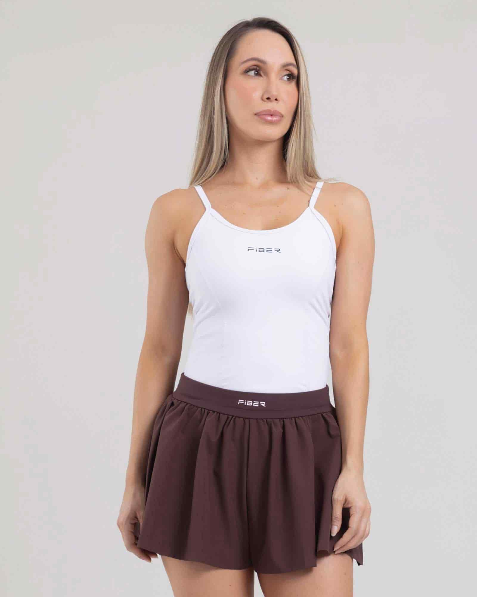 Blusa sport glow blanco tropi FIBER - miniatura 1