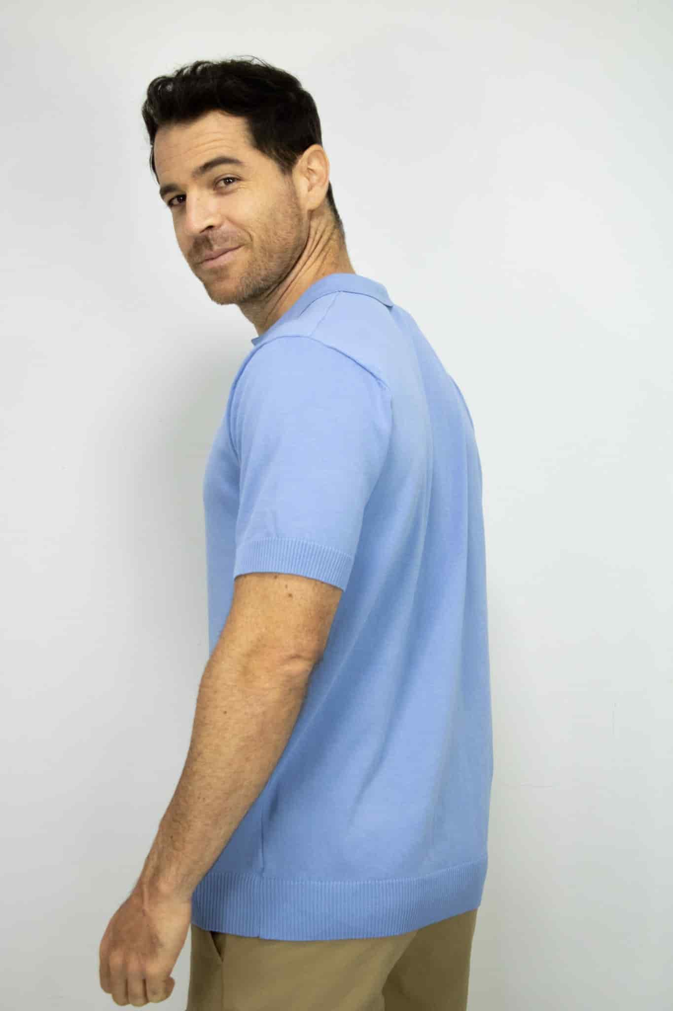 POLO TEJIDA AZUL PARA HOMBRE - miniatura 3