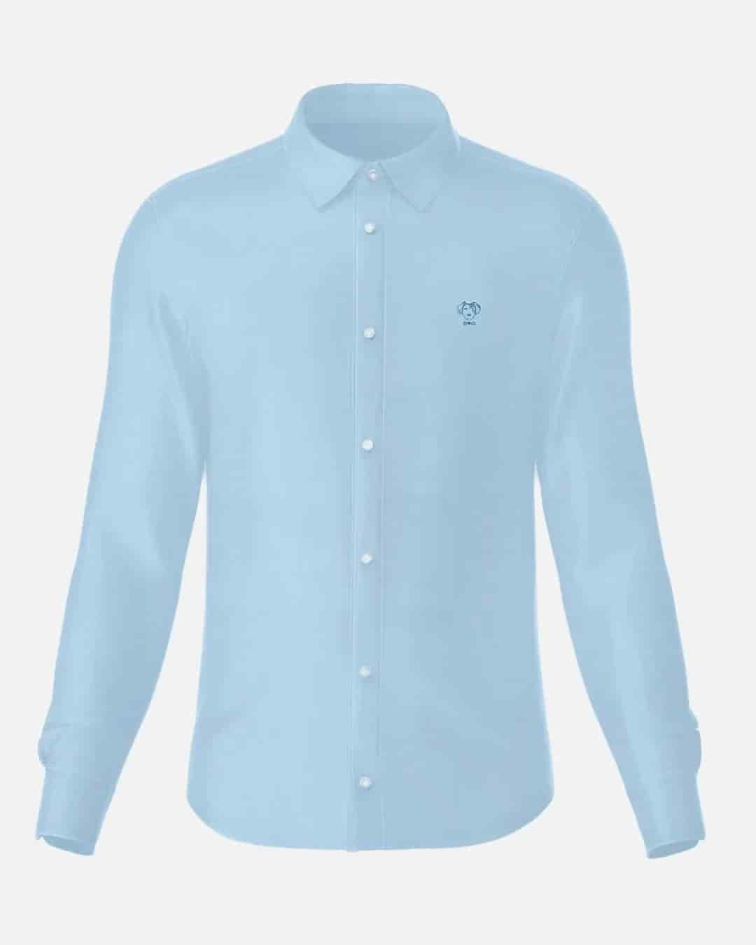 Camisa Performance Antiarrugas Azul Claro - miniatura 9