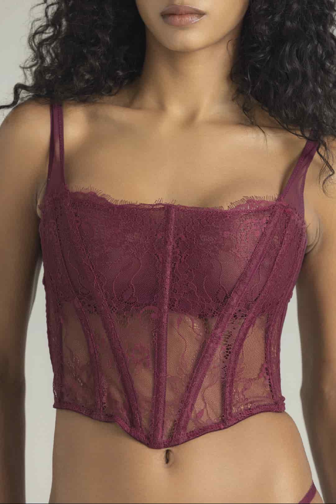 CORSET INDIRA BURGUNDY - miniatura 7